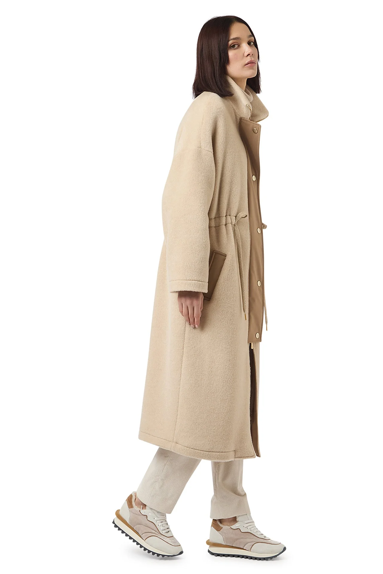 LONG BI-MATERIAL PARKA - Image 3