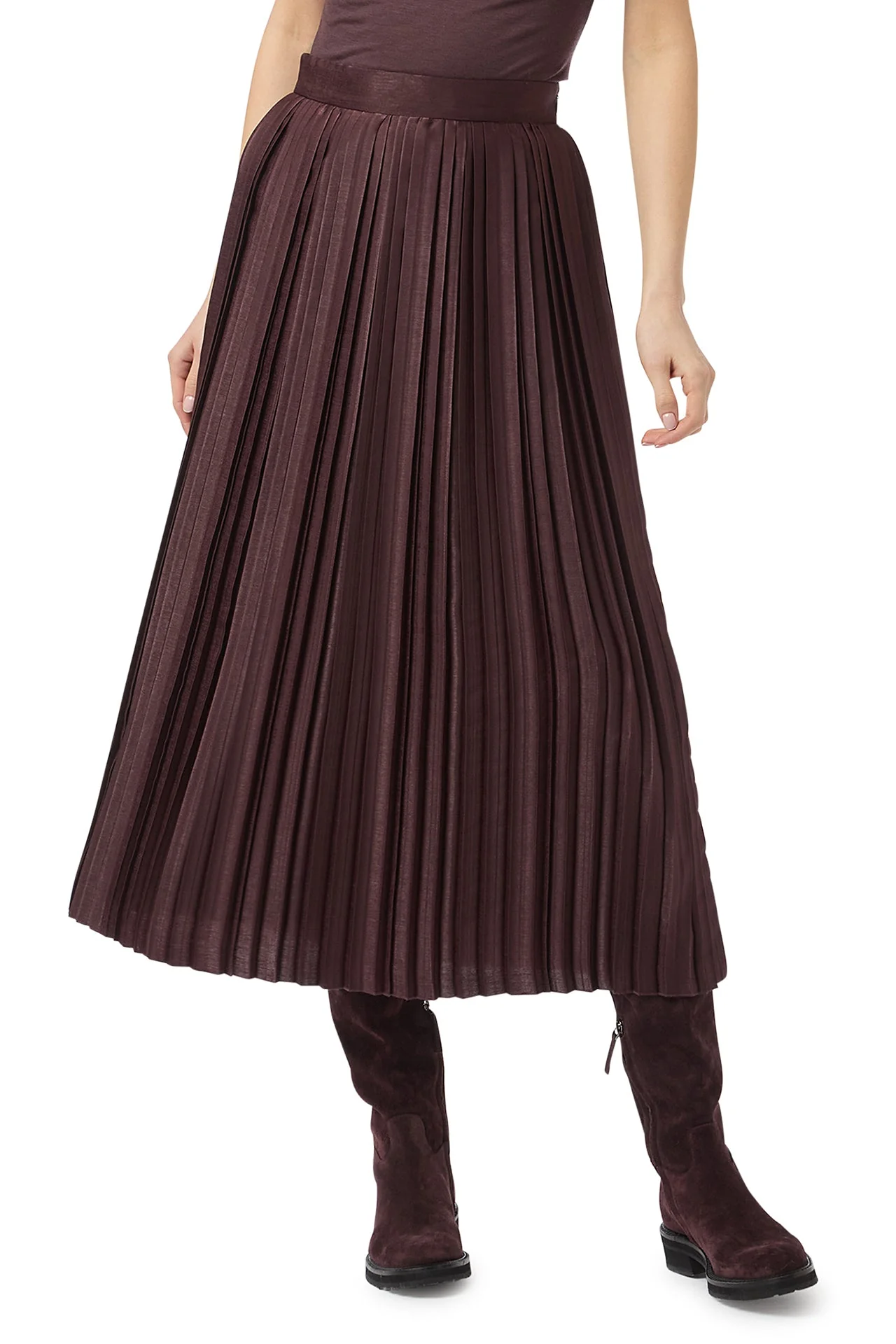 LONG PLEATED SKIRT - Image 2