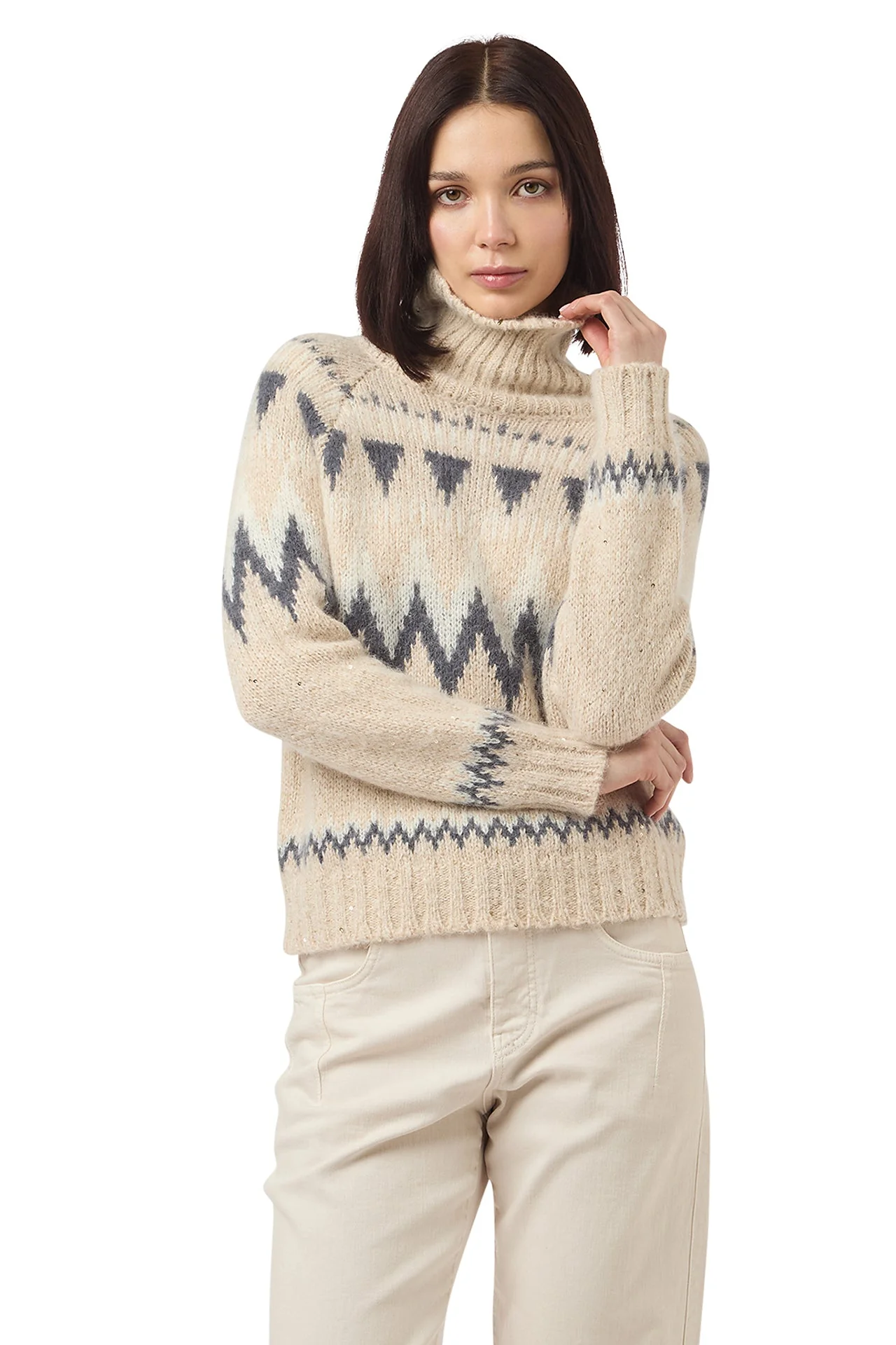 Jacquard Turtleneck Sweater - Image 2