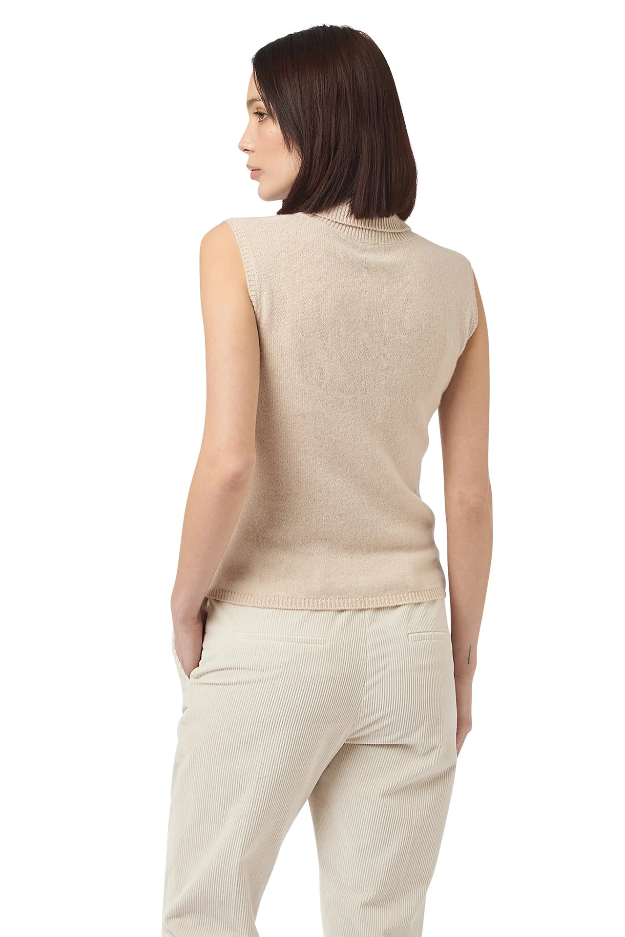 SLEEVELESS GAUZE SWEATER - Image 4