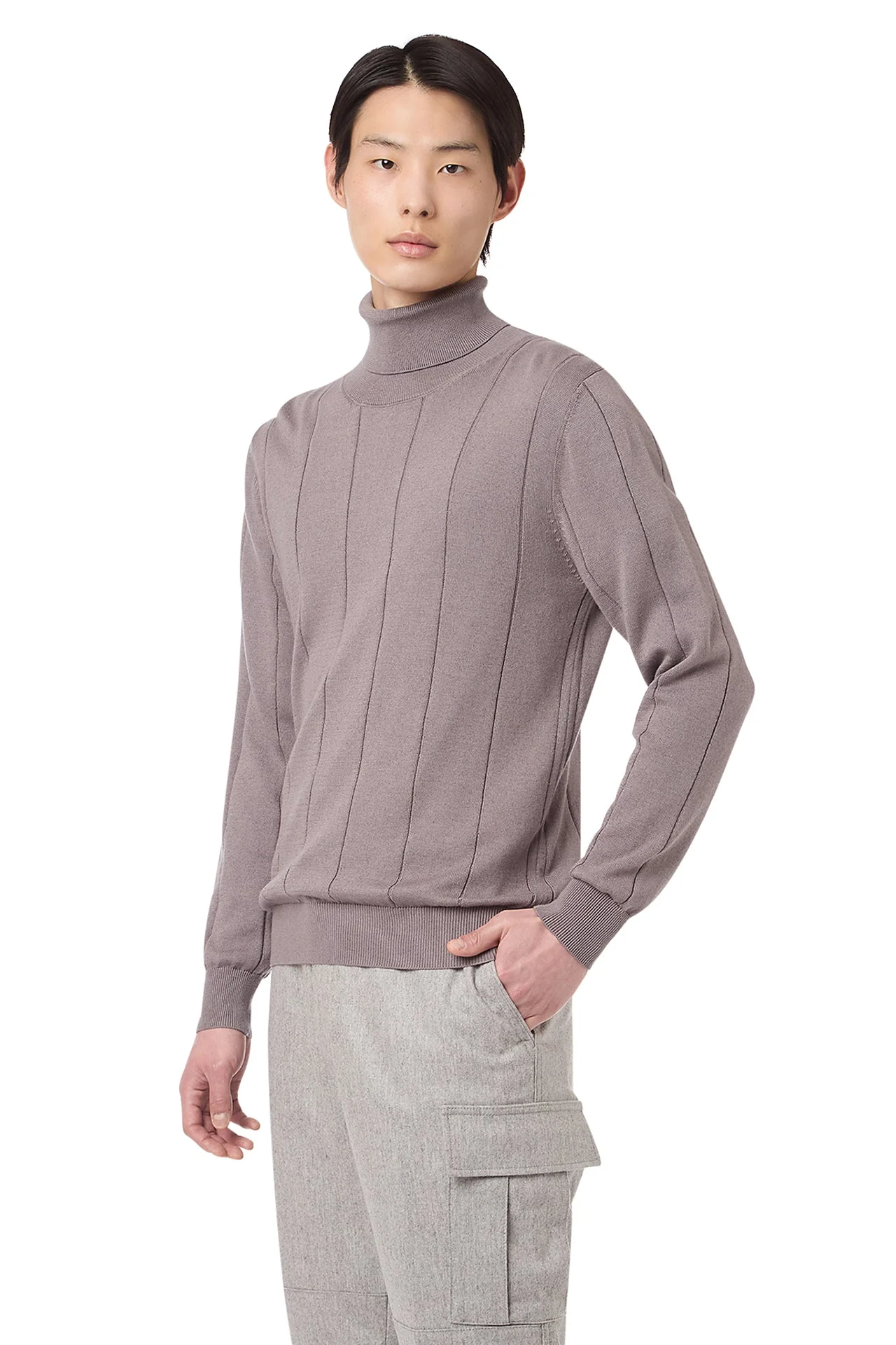 FLAT RIBBED TURTLENECK SWEATER - Image 3