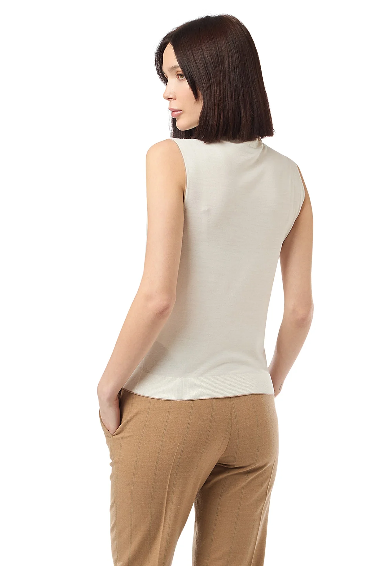 MAGLIA DOLCEVITA LANA 14 MICRON CON TIPPING - Image 4