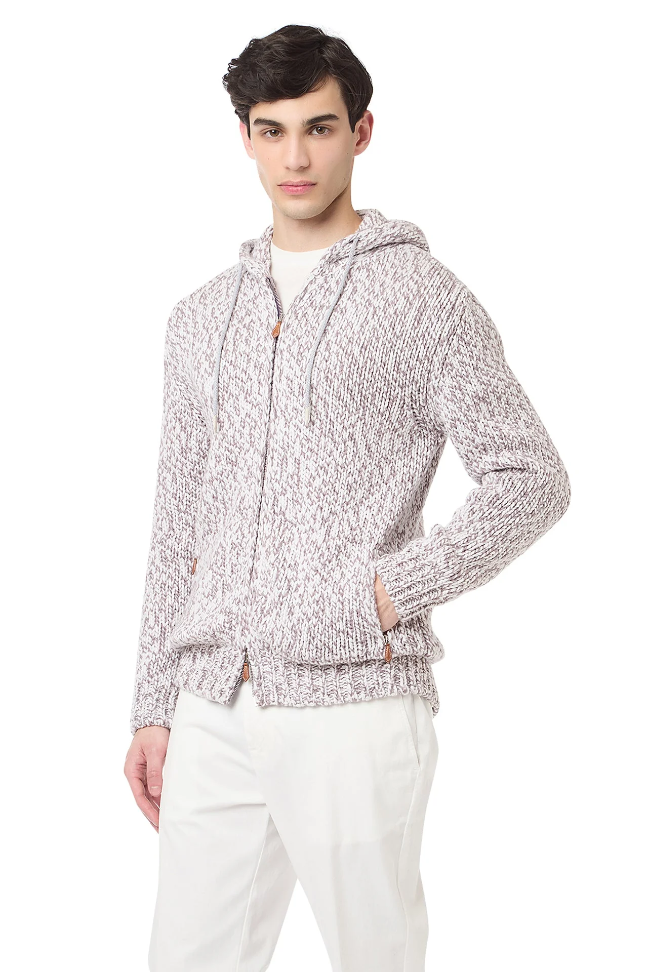 FULL ZIP HOODED SWEATER - Image 3