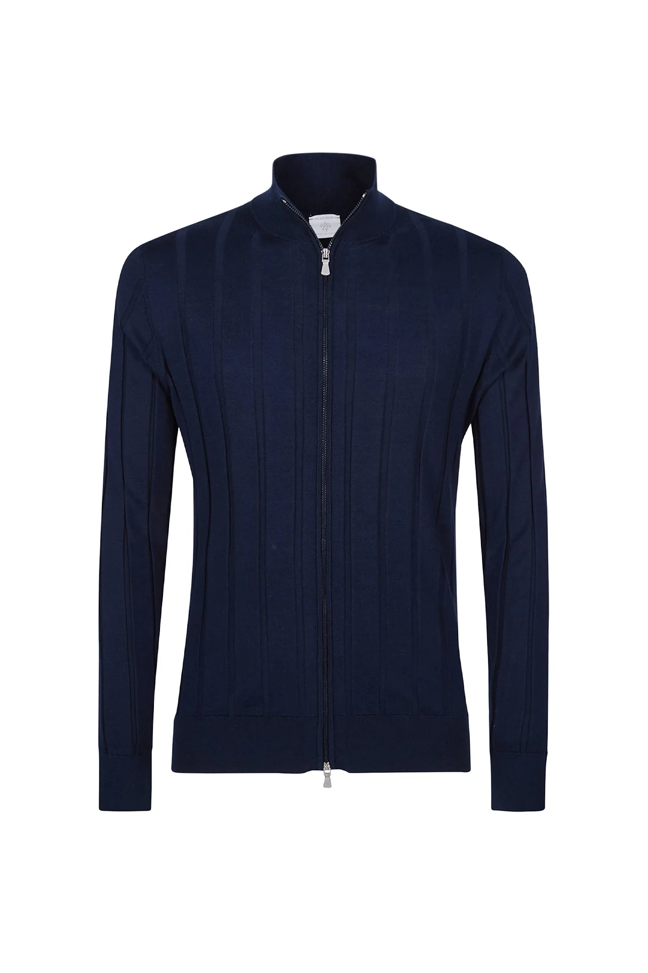 Full Zip Sweater in Fine Cotton Silk and Cashmere | Eleventy