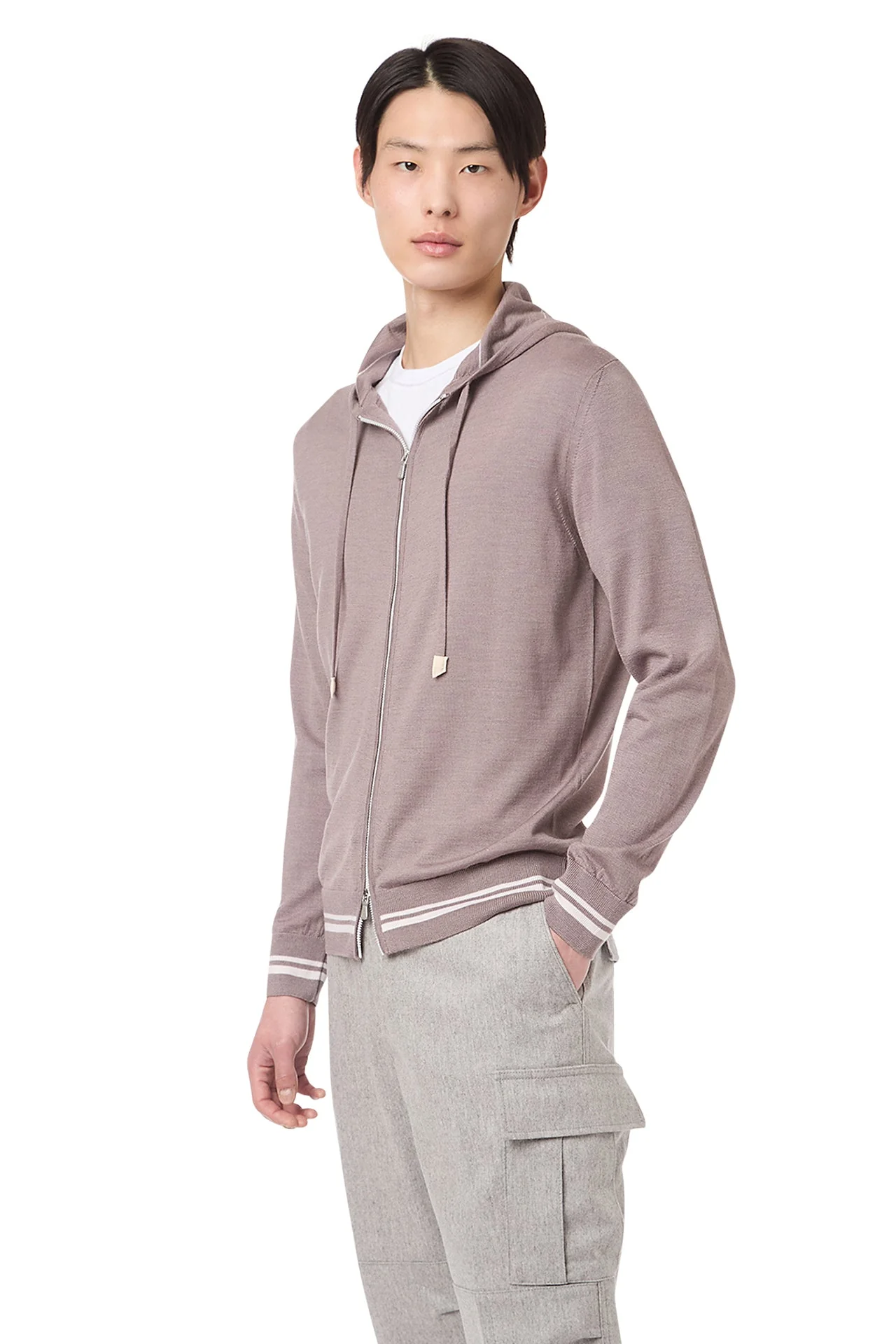 FULL ZIP HOODED SWEATER - Image 3