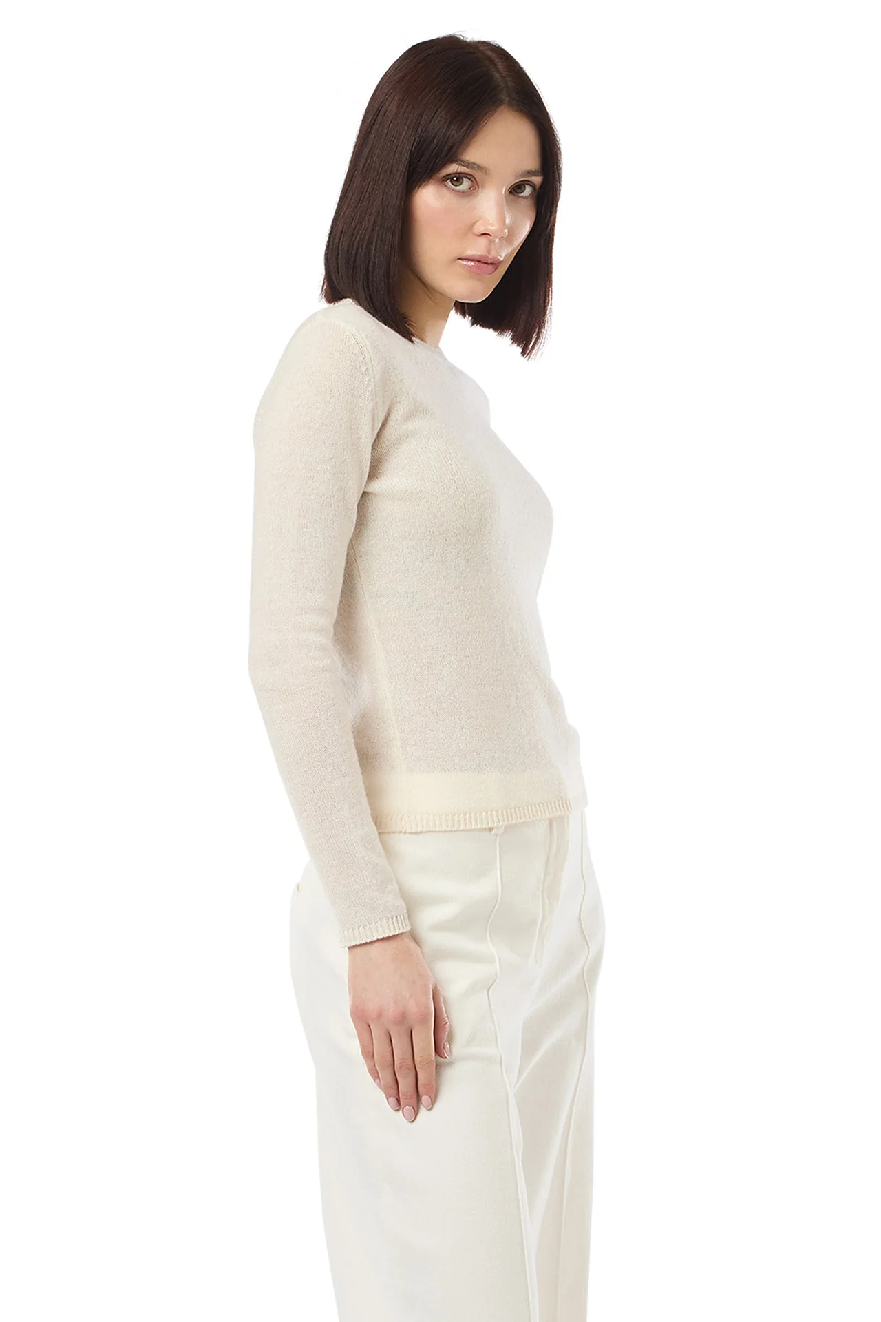 CREW NECK GAUZE SWEATER - Image 3