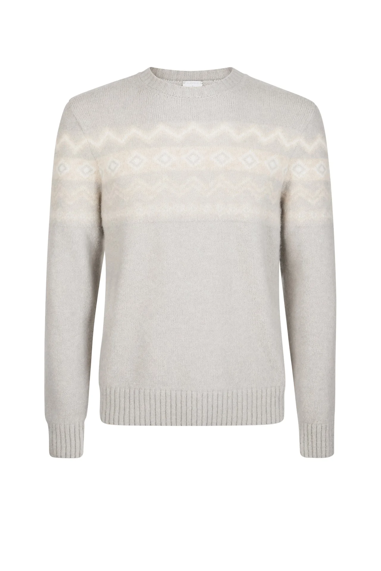 JACQUARD CREW NECK SWEATER