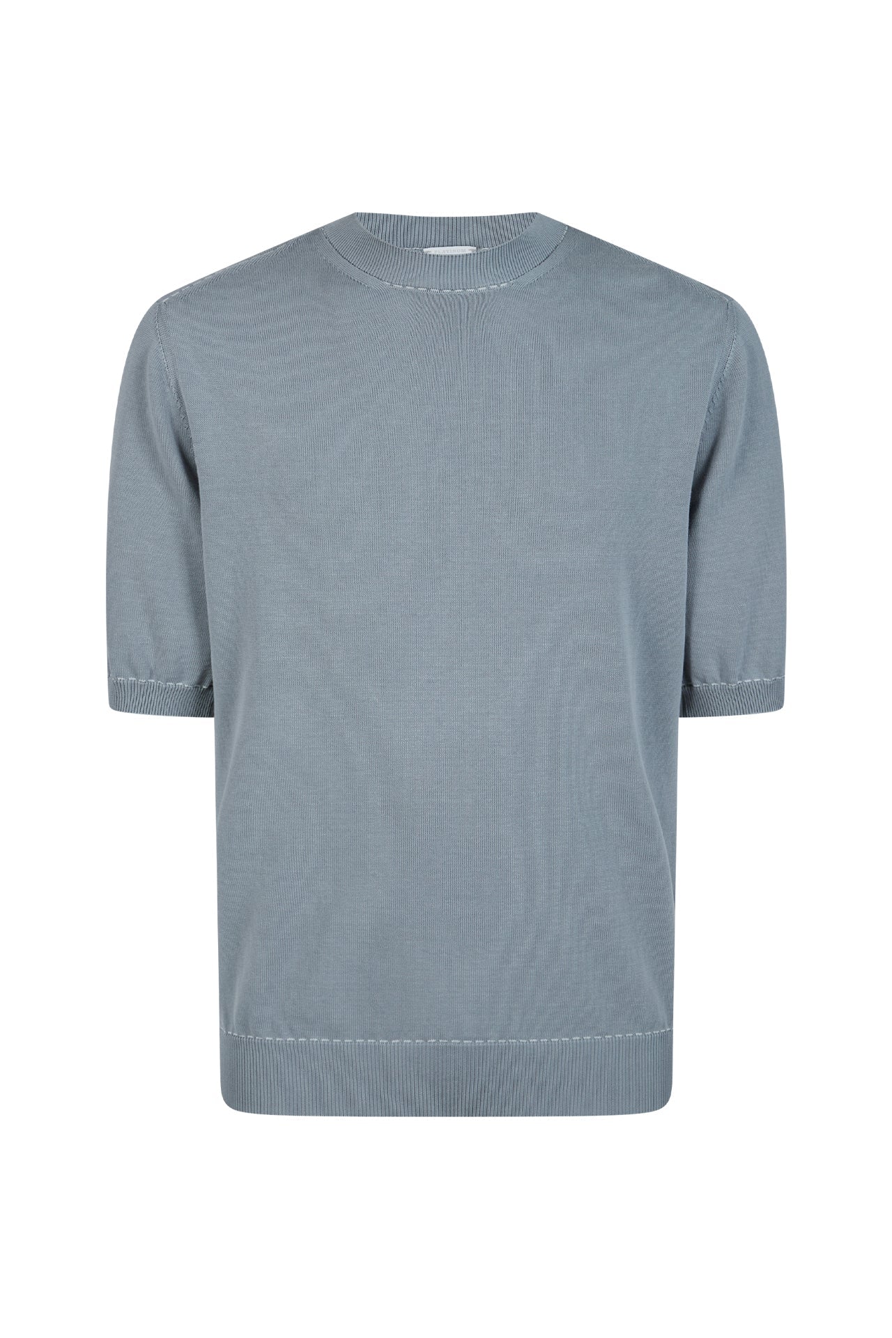 Men's Crew Neck Sweater in Fine Cool Cotton Gauge 12 | Eleventy