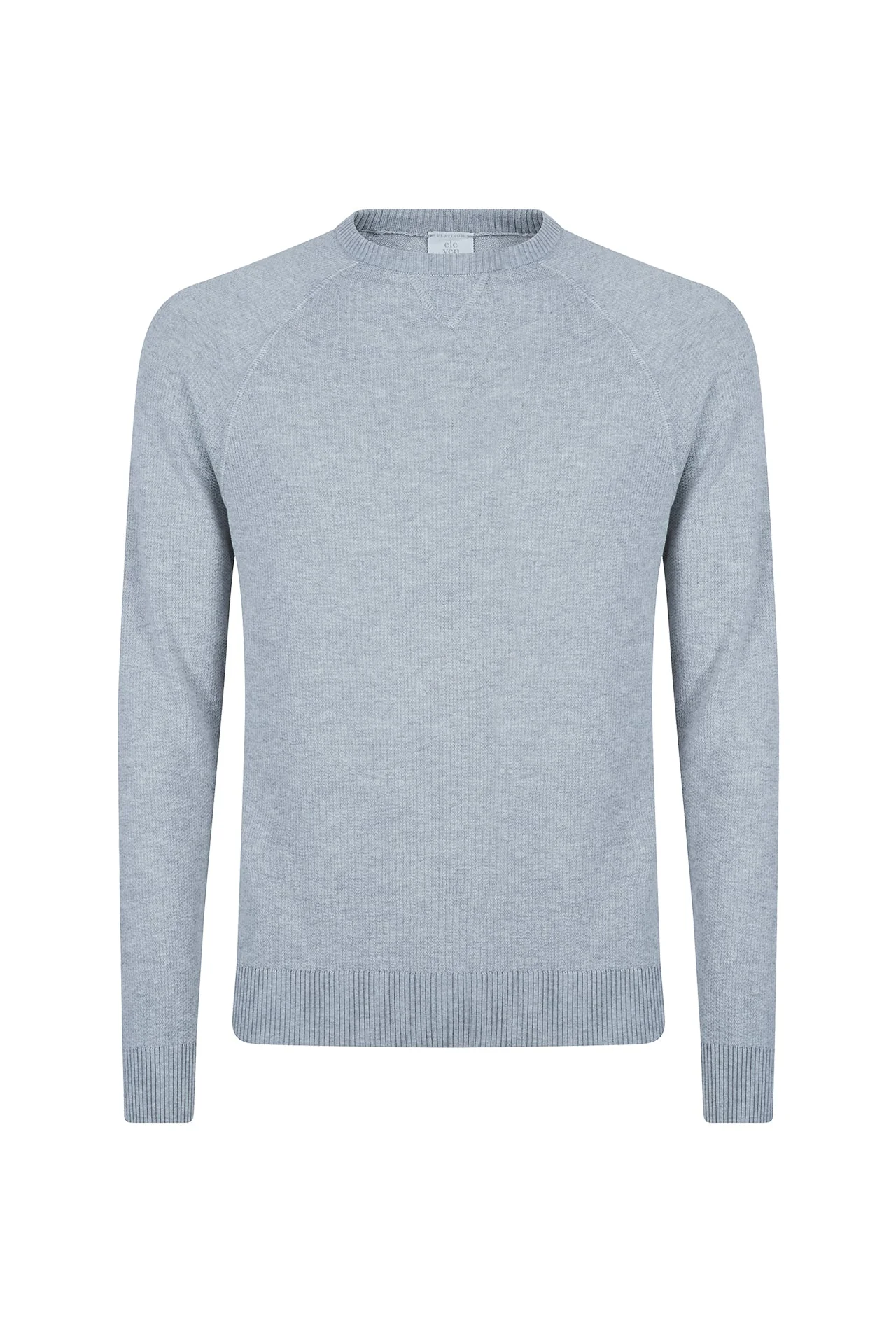 Men's Honeycomb Cotton Crew Neck Sweater Gauge 14 | Eleventy