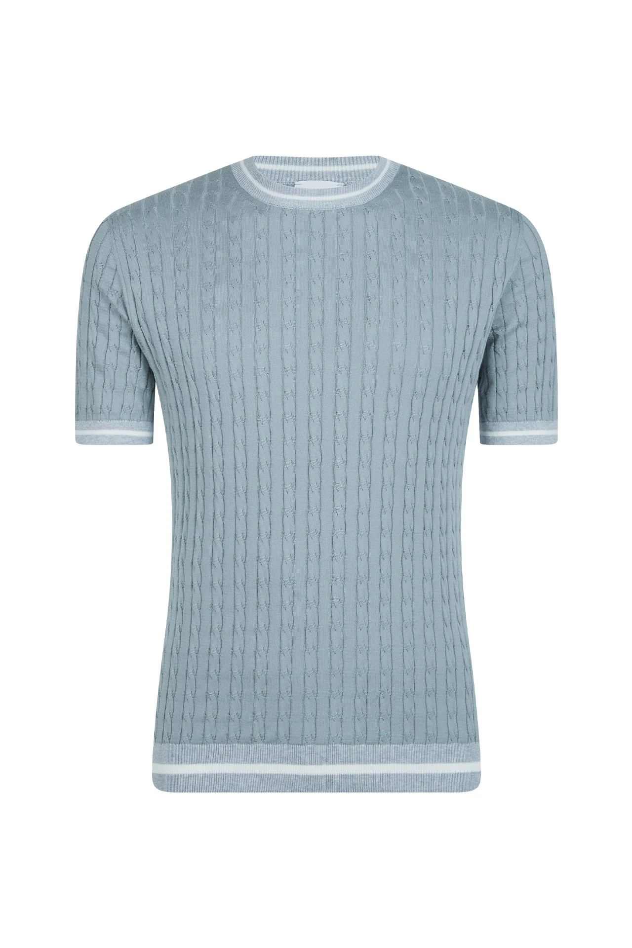 Sea Island Cotton Braided Crew Neck Sweater | Eleventy - Image 2