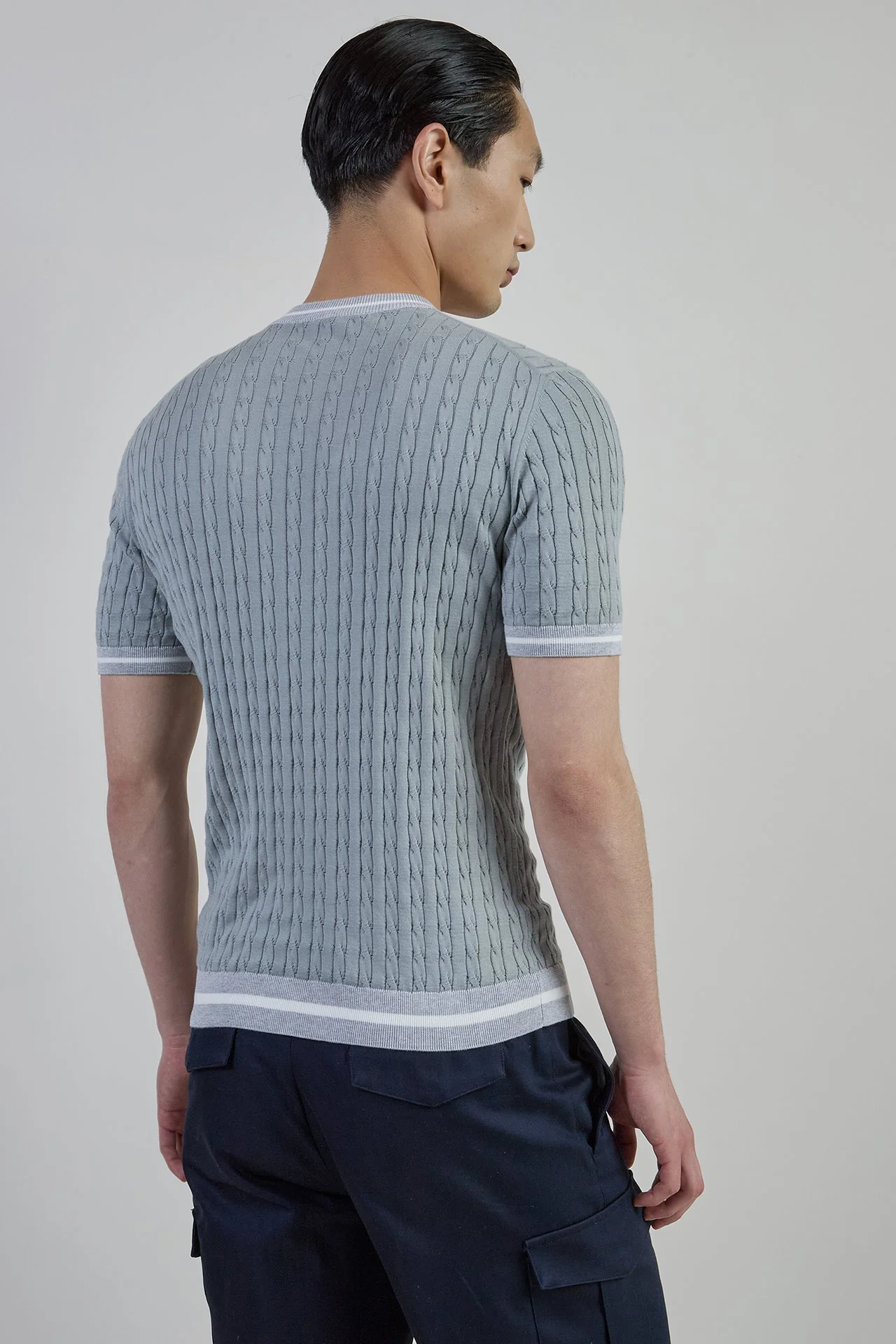 Sea Island Cotton Braided Crew Neck Sweater | Eleventy - Image 4
