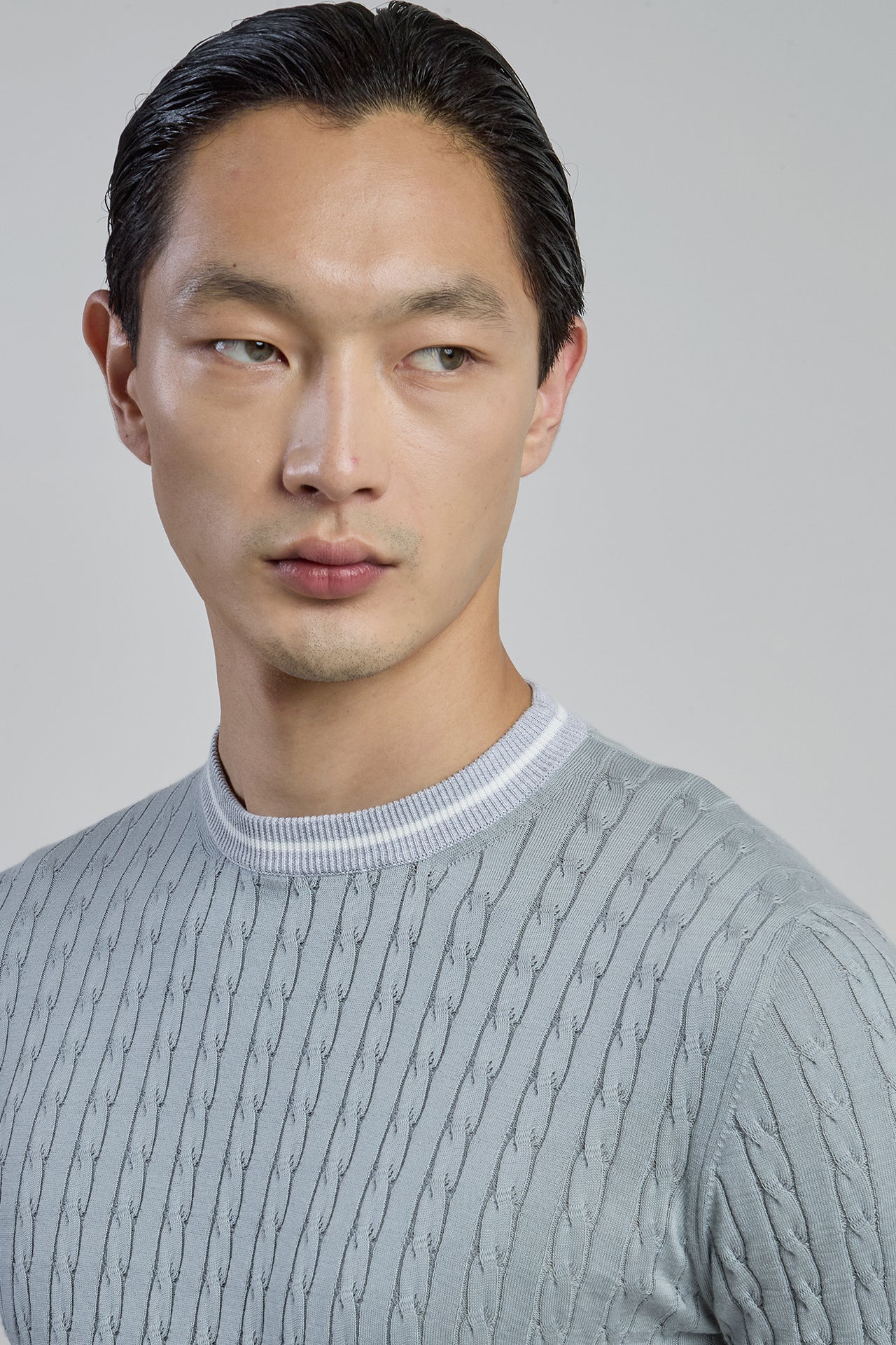 Sea Island Cotton Braided Crew Neck Sweater | Eleventy - Image 5