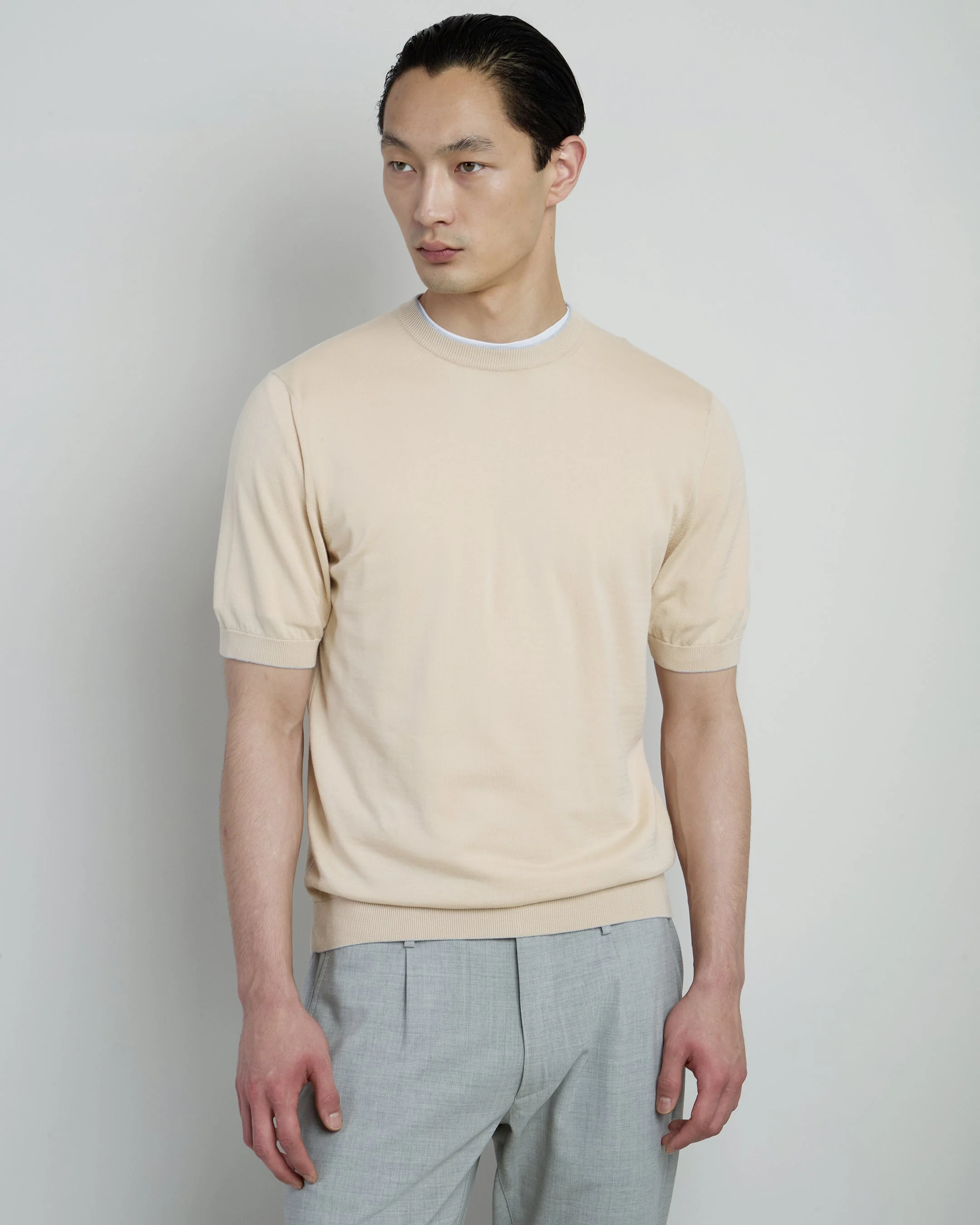 Men's Sea Island Cotton Short Sleeve Crew Neck | Eleventy - Image 2