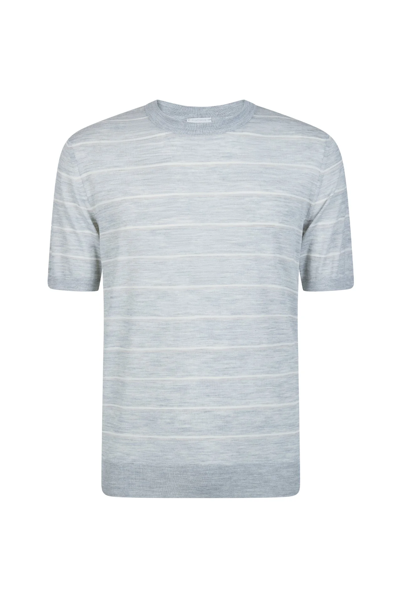 Men's 14 Micron Merino Wool Striped Crew Neck Sweater | Eleventy