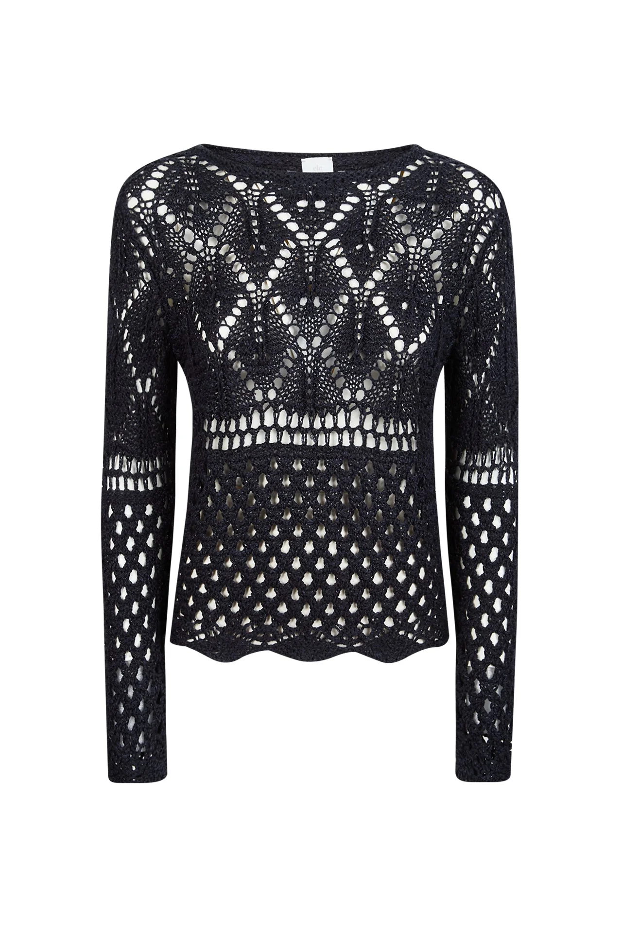 Women's Crew Neck Linen and Silk Micro-Bouclé Sweater | Eleventy