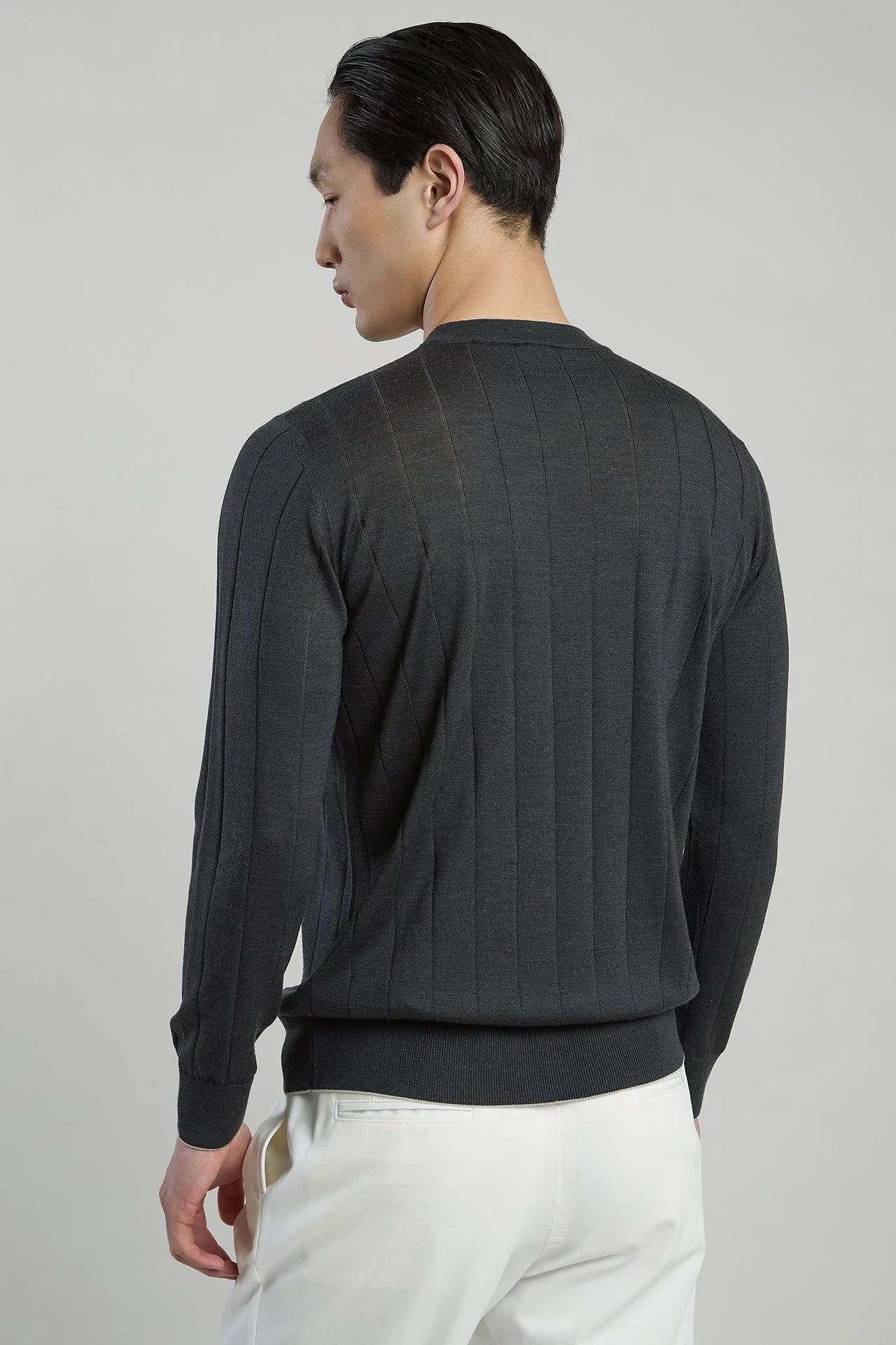 Men's Merino Wool and Silk Crew Neck Sweater | Eleventy - Image 3