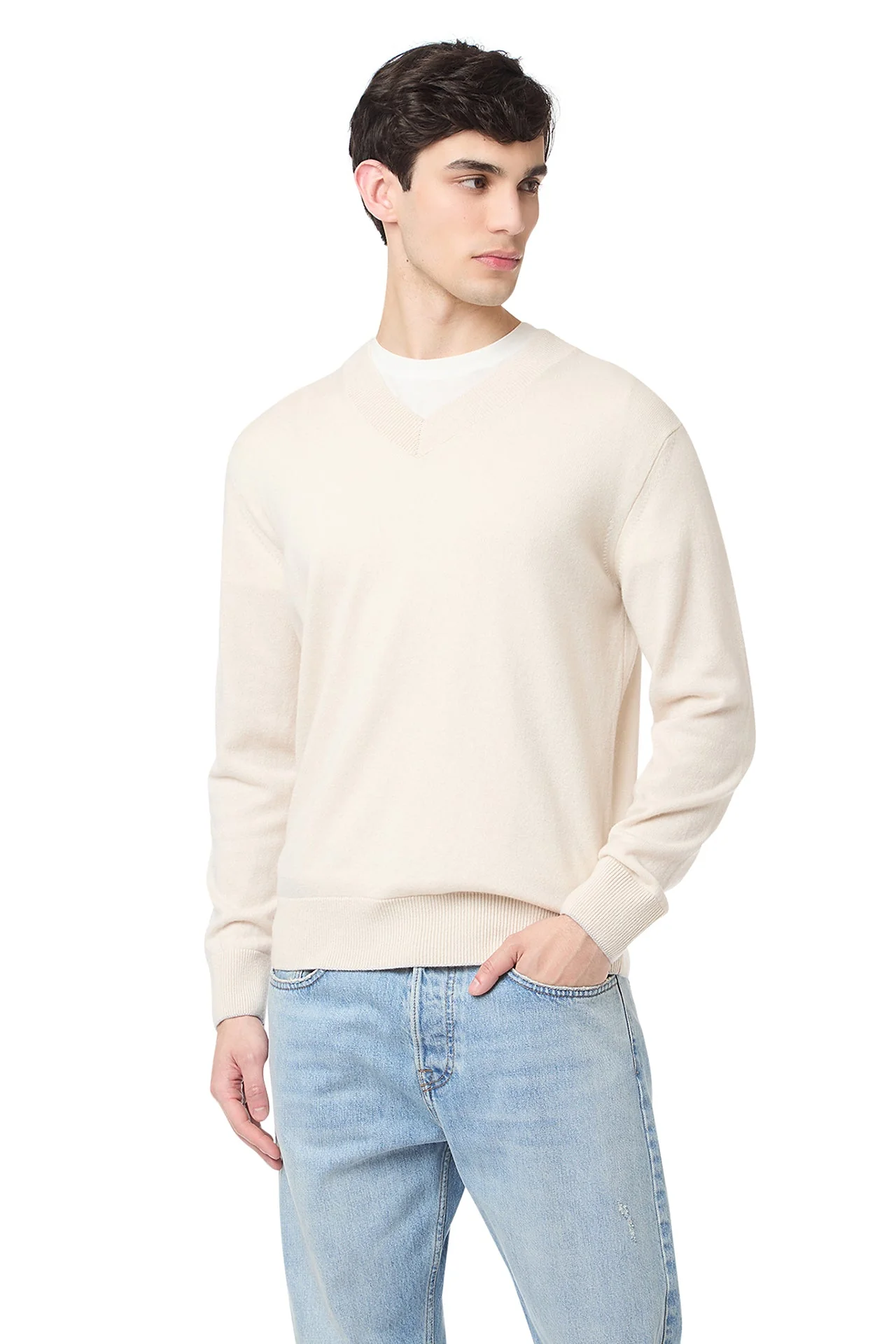 V-NECK SWEATER ML TIPPING - Image 3