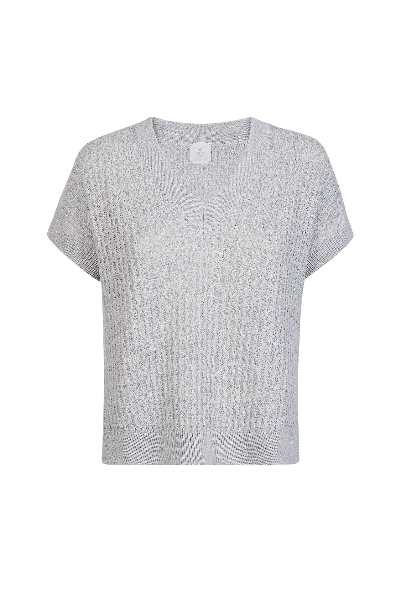 Women's V-Neck Sleeveless Linen Cotton Silk Sweater | Eleventy