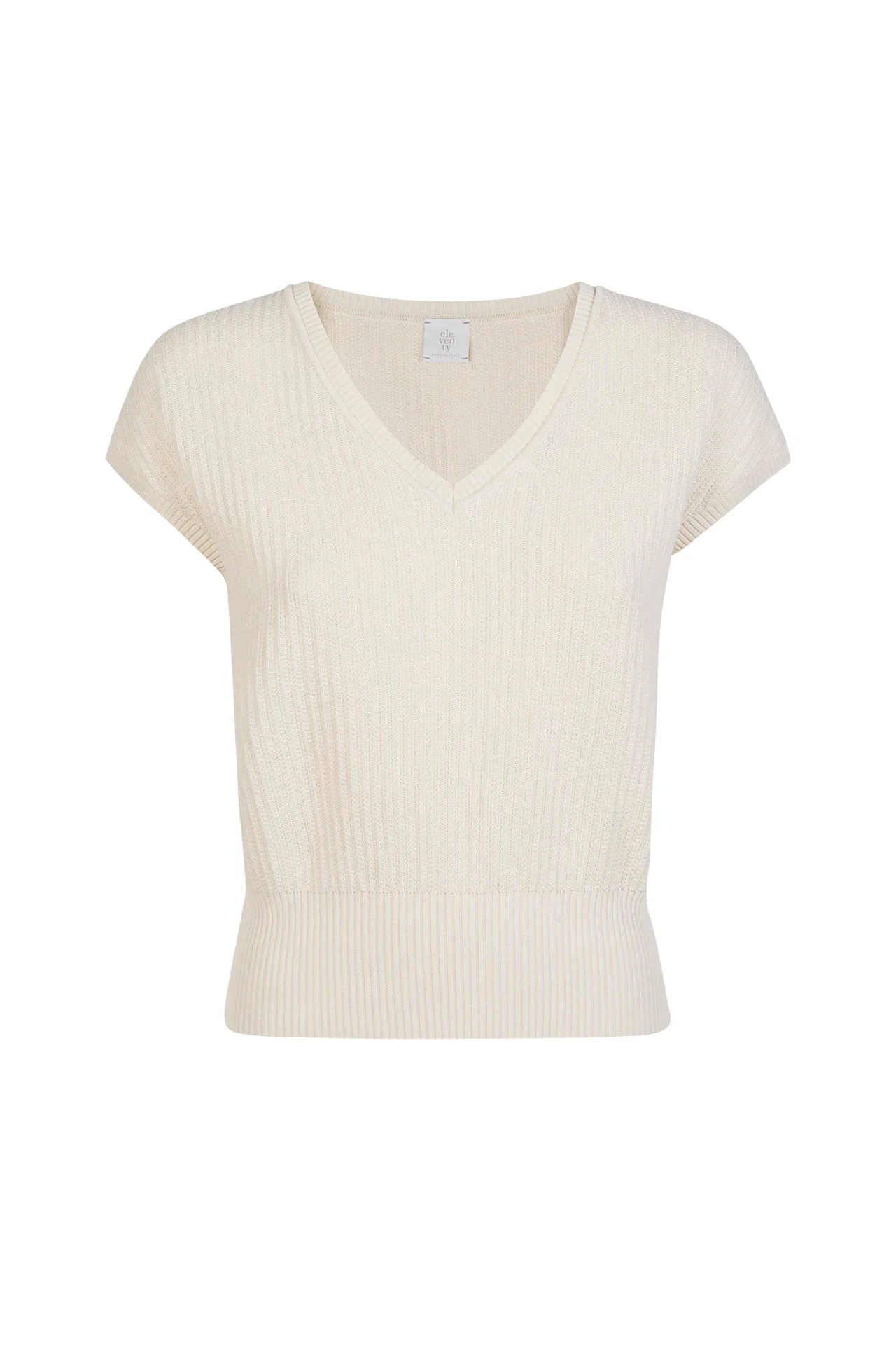 Women's Organic Cotton Sleeveless V-Neck Sweater | Eleventy