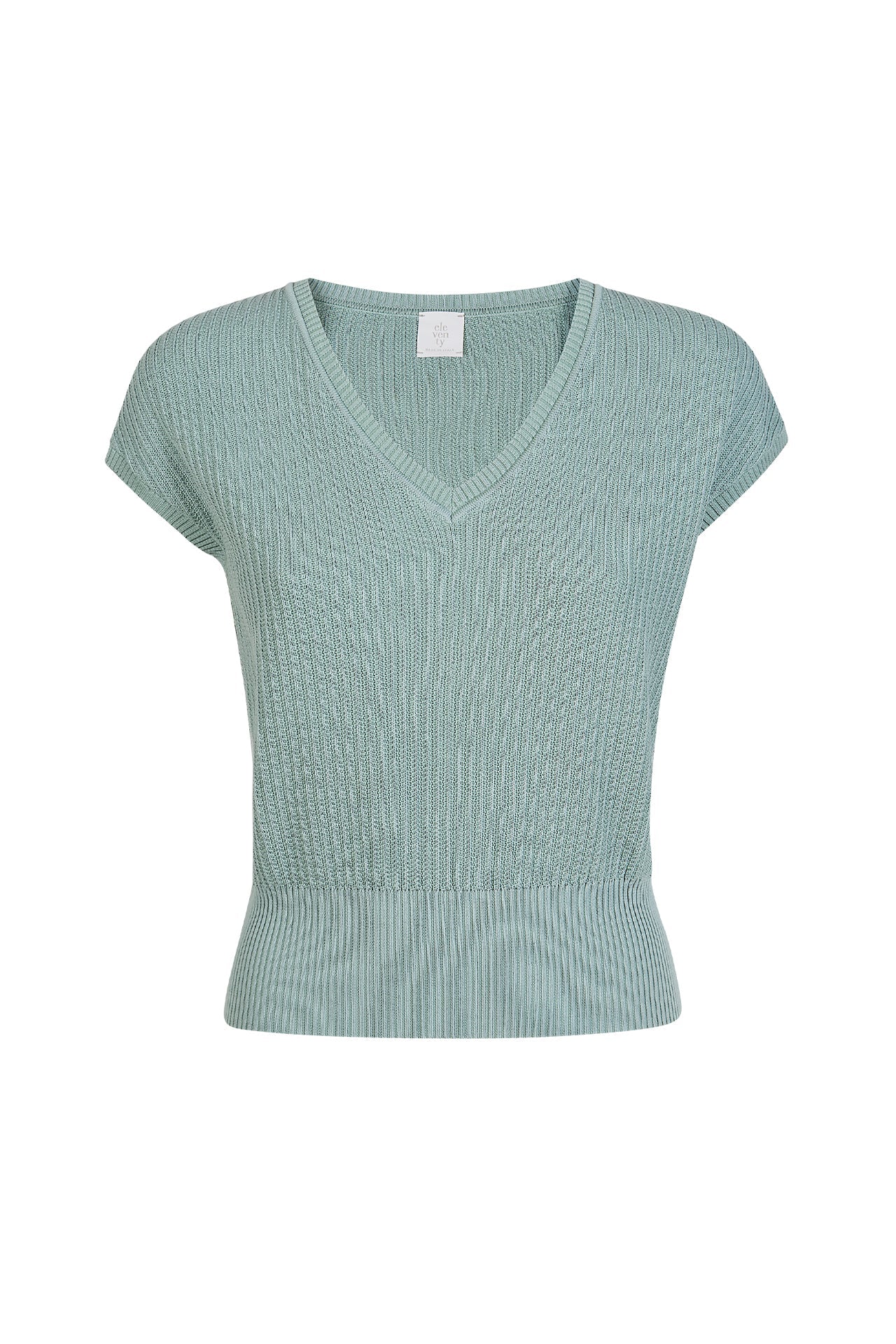 Women's Organic Cotton Sleeveless V-Neck Sweater | Eleventy - Image 5