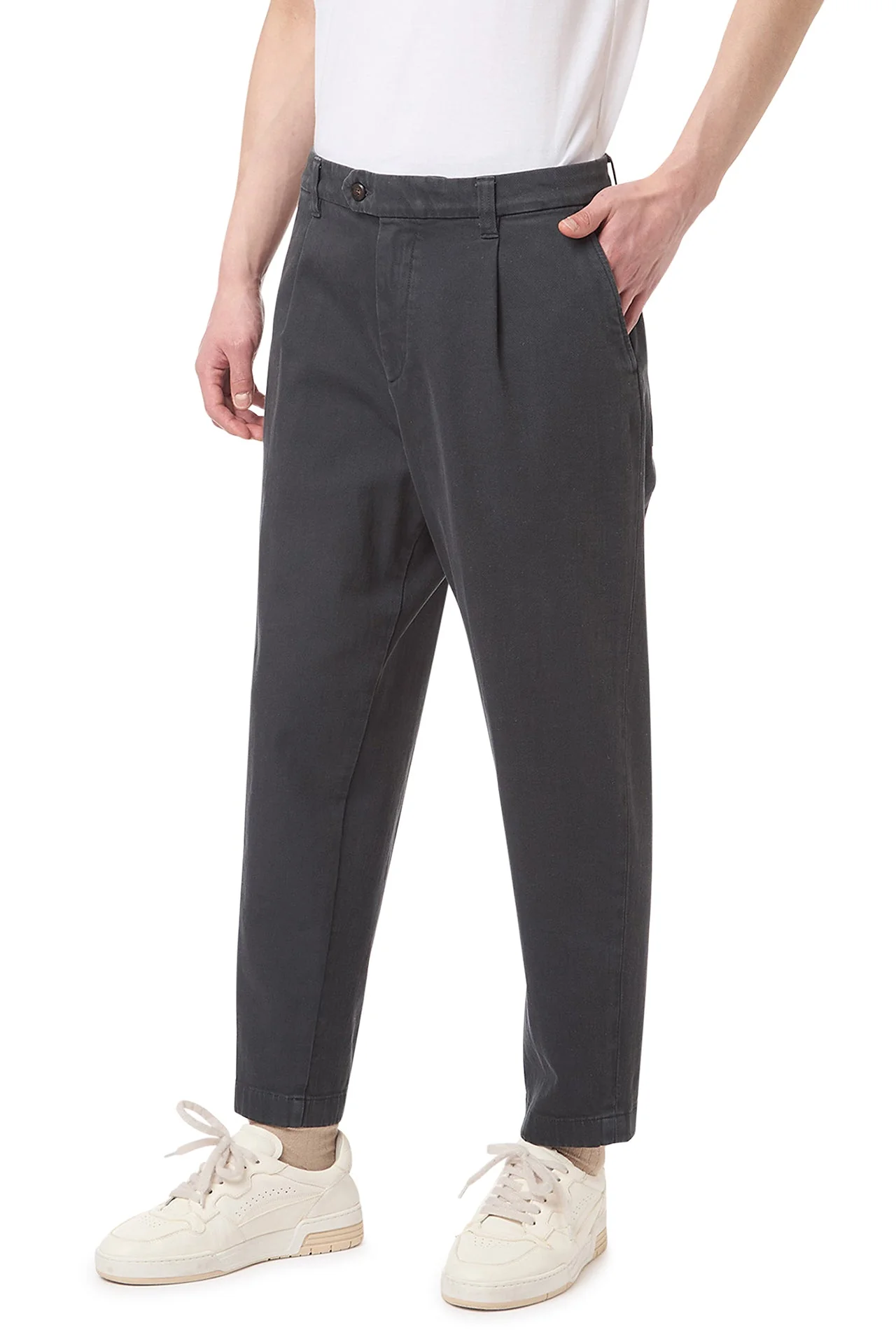 RELAX FIT PENCED TROUSERS - Image 3