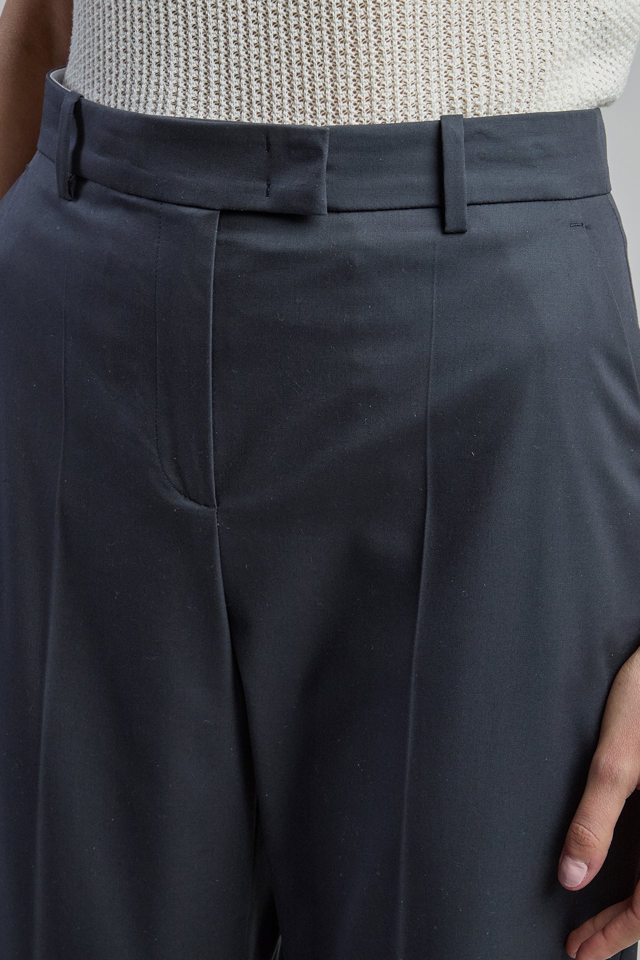 Women's Straight Leg Cotton and Lyocell Trousers | Eleventy - Image 4