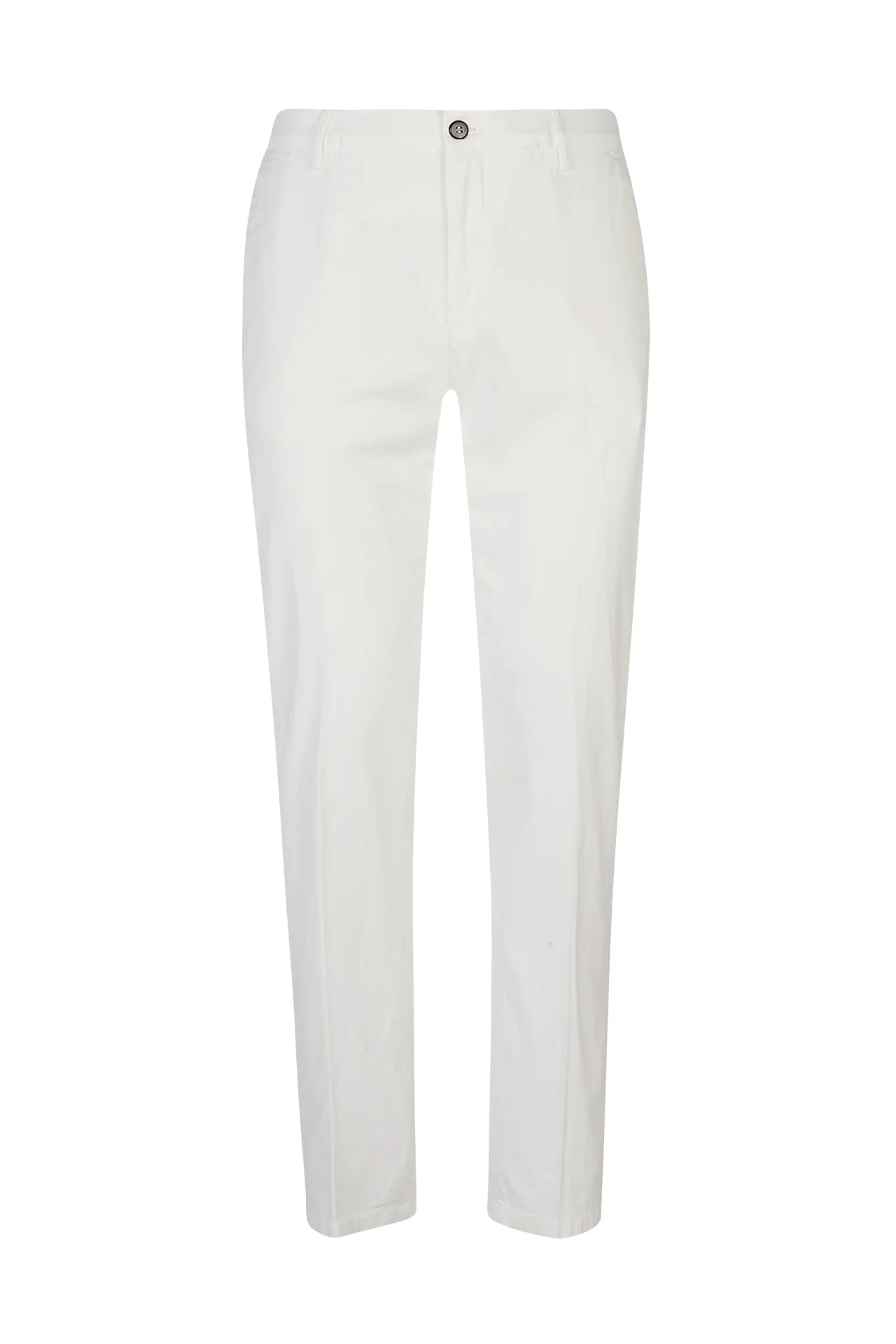 Men's Regular Fit Chino Trousers in Fine Cotton and Silk | Eleventy - Image 5