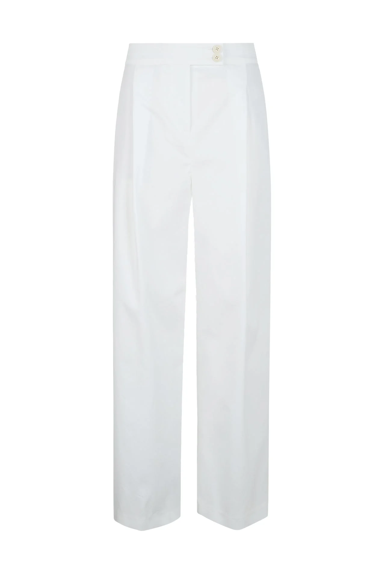 Women's High-Waist Stretch Cotton Trousers with Pleats | Eleventy - Image 5