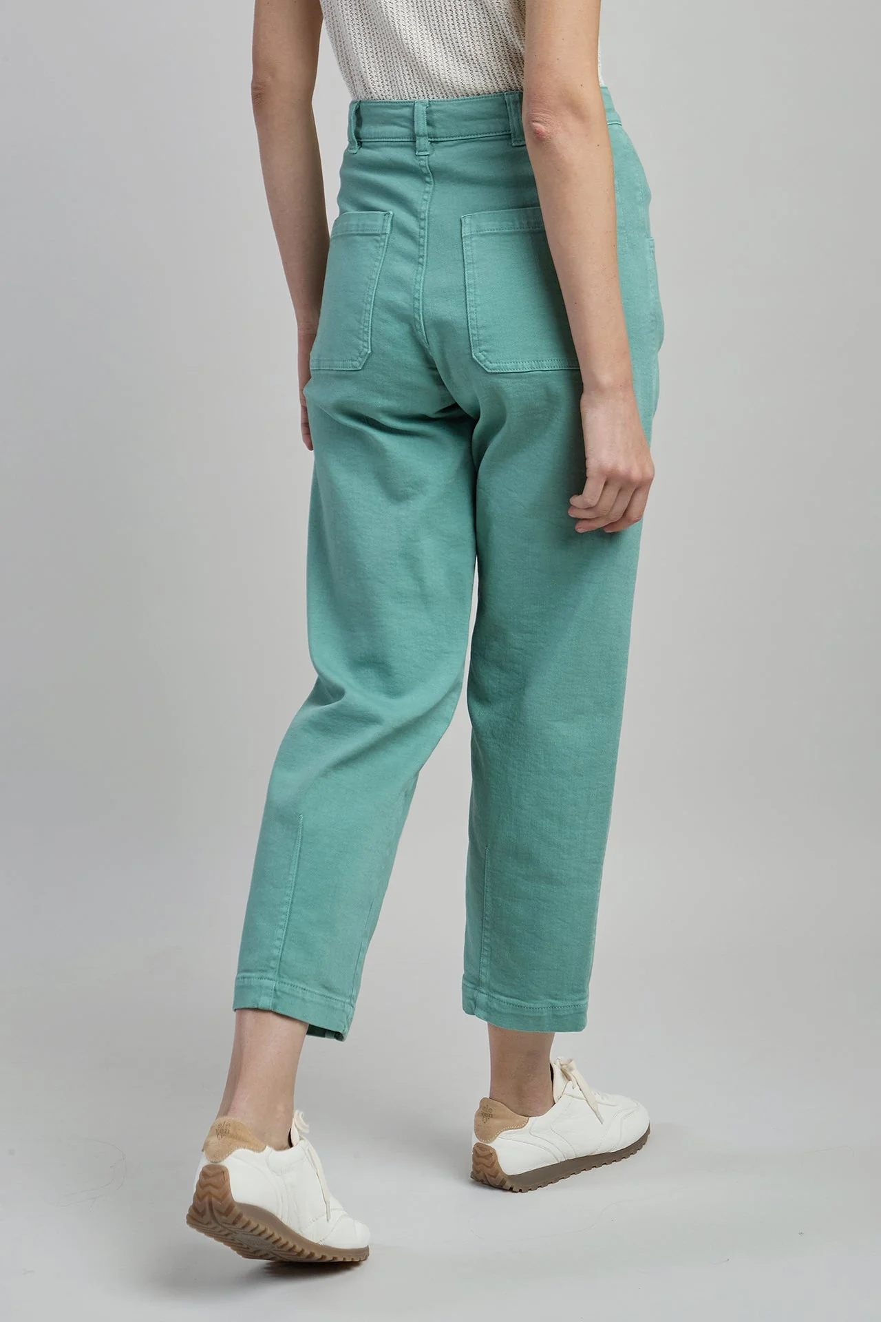 Women's Stretch Cotton Bull Denim Trousers | Eleventy - Image 13