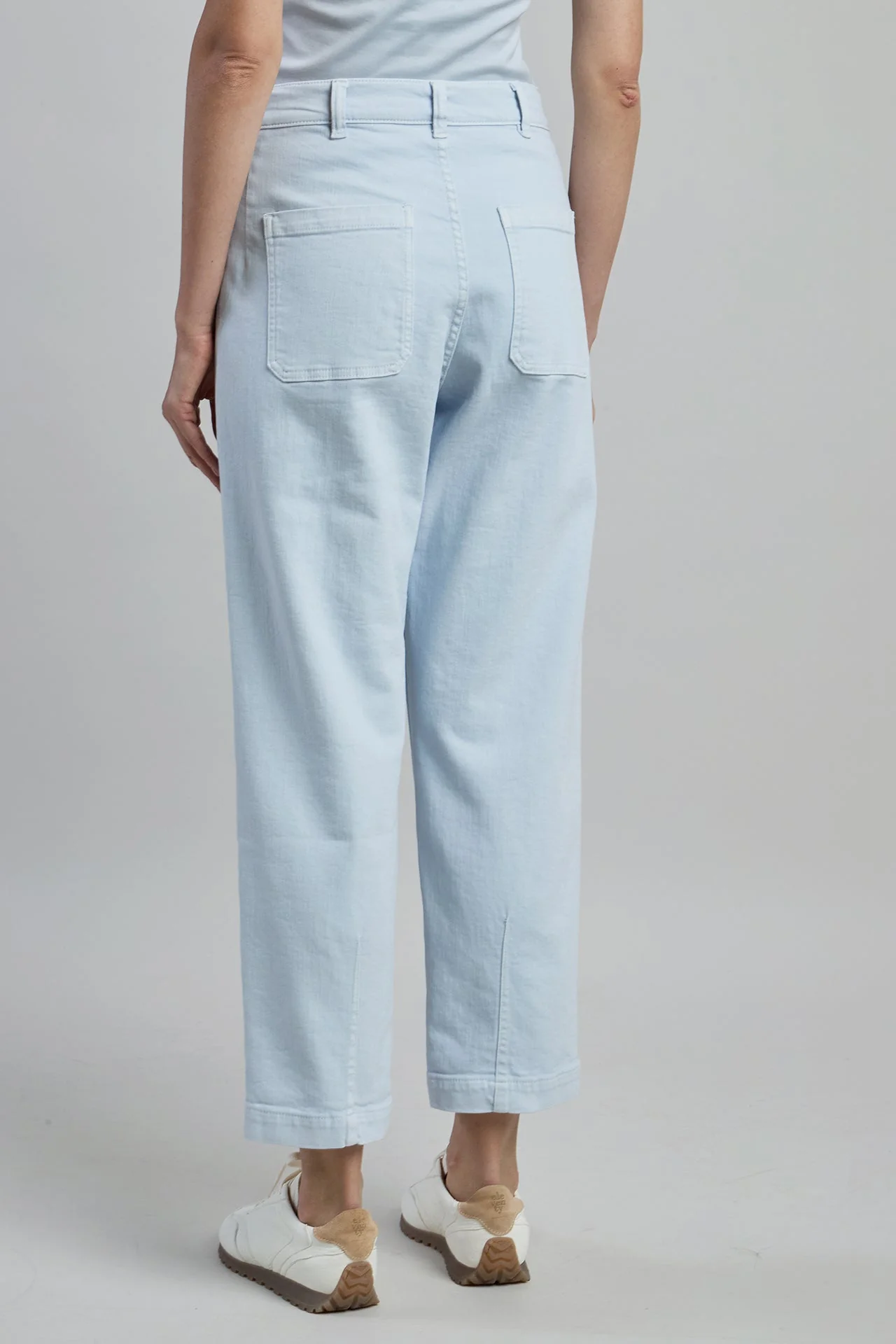 Women's Stretch Cotton Bull Denim Trousers | Eleventy - Image 3