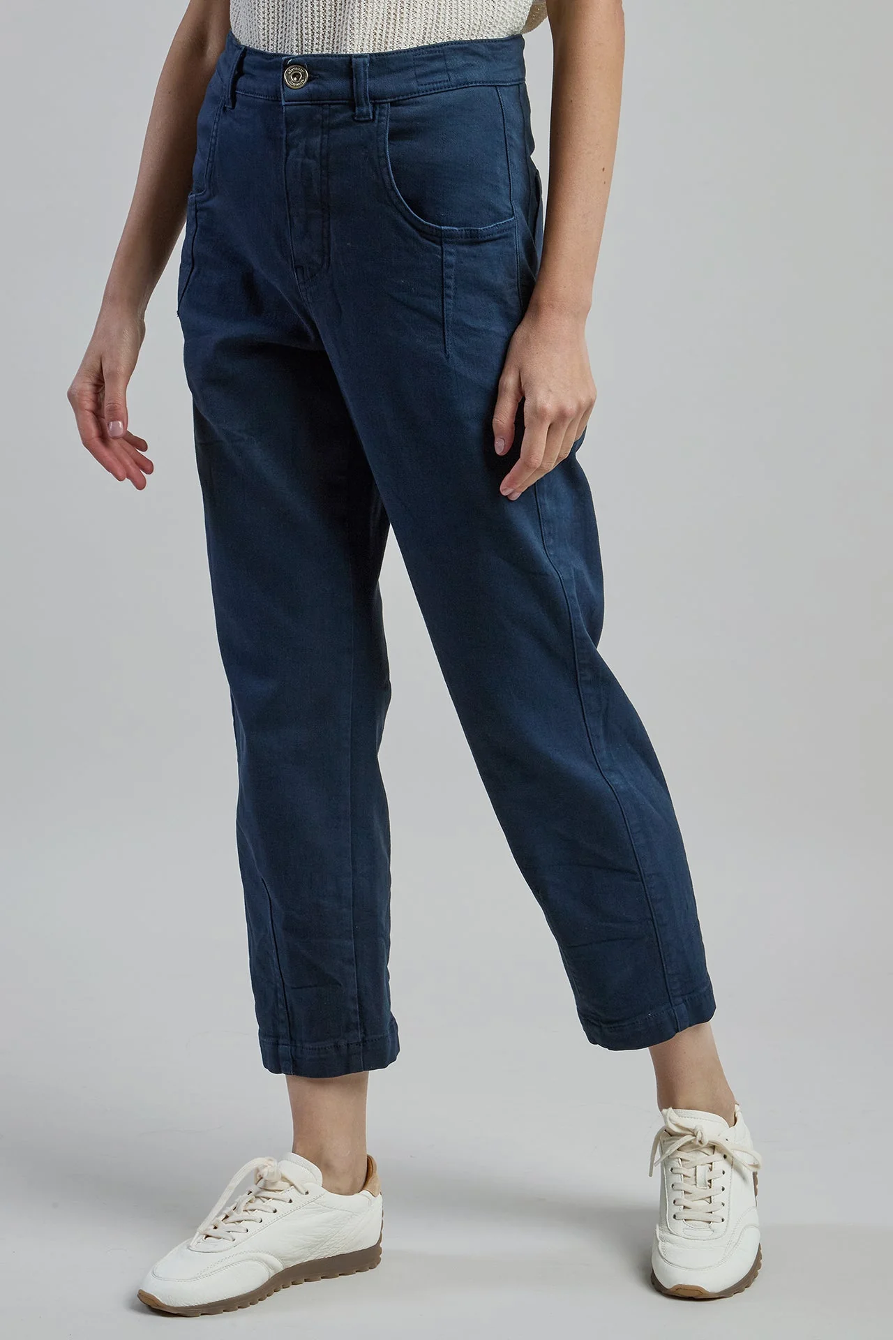 Women's Stretch Cotton Bull Denim Trousers | Eleventy - Image 7