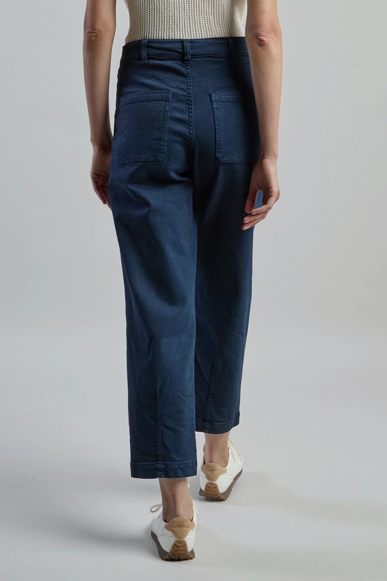 Women's Stretch Cotton Bull Denim Trousers | Eleventy - Image 8