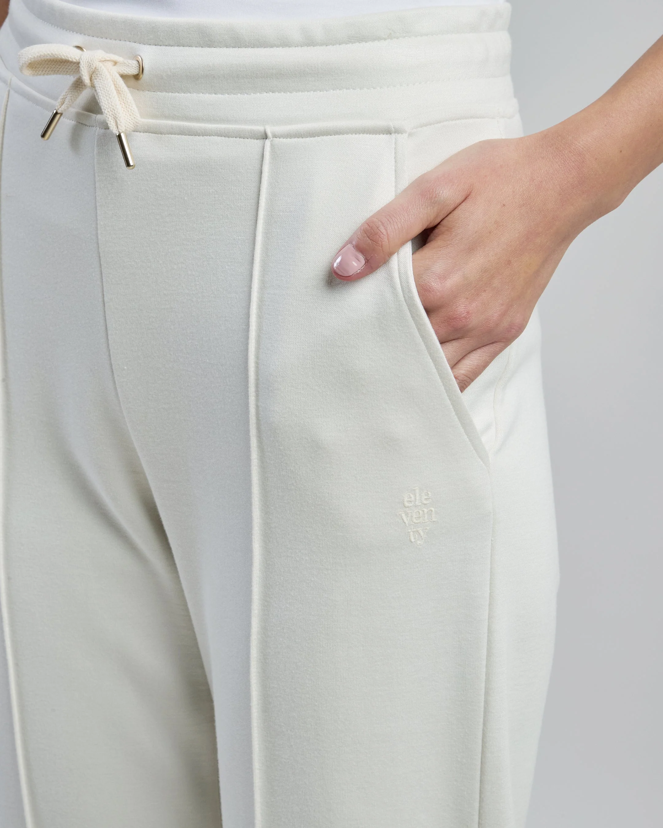 Women's Viscose and Cotton Blend Straight Sweatpants | Eleventy - Image 4