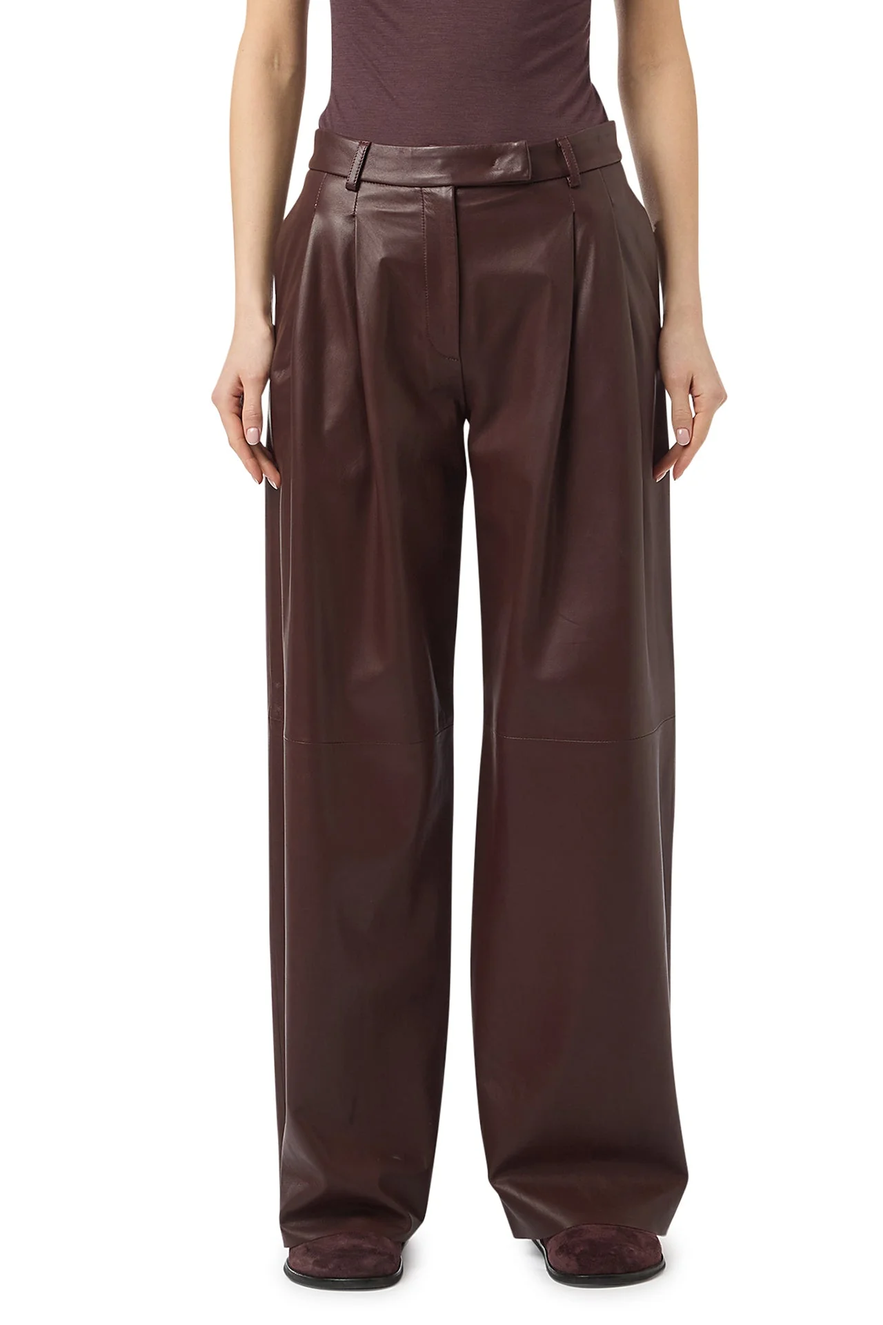 LEATHER TROUSERS WITH PENCES - Image 6