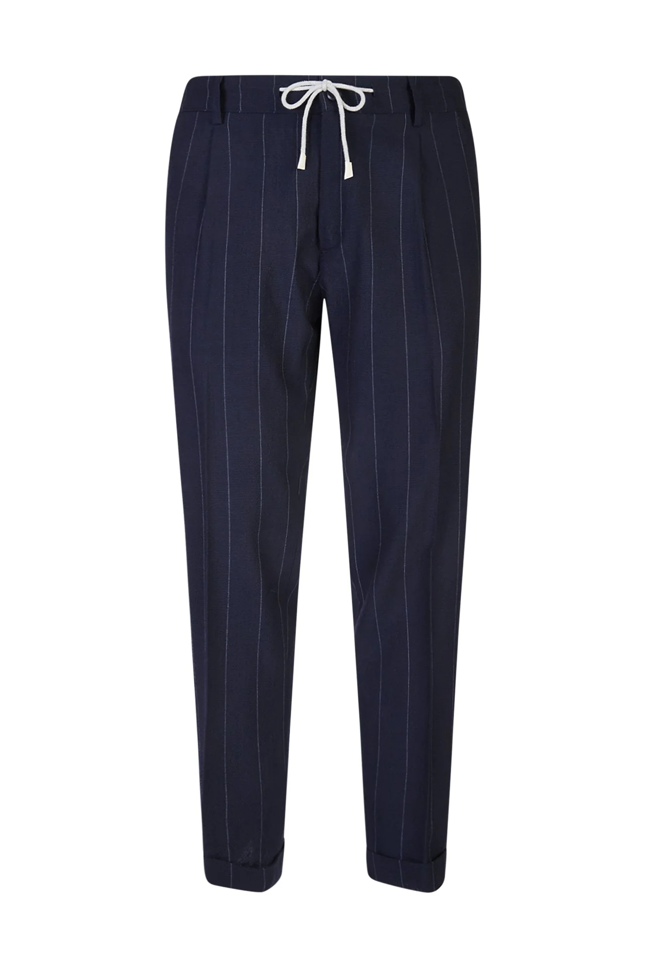 Men's Stretch Wool Jogger Trousers with Pleats | Eleventy