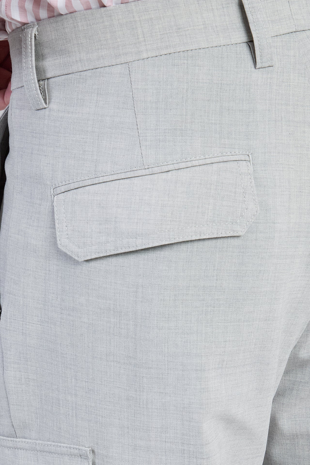 Men's Relaxed Fit Virgin Wool Cargo Trousers | Eleventy - Image 4