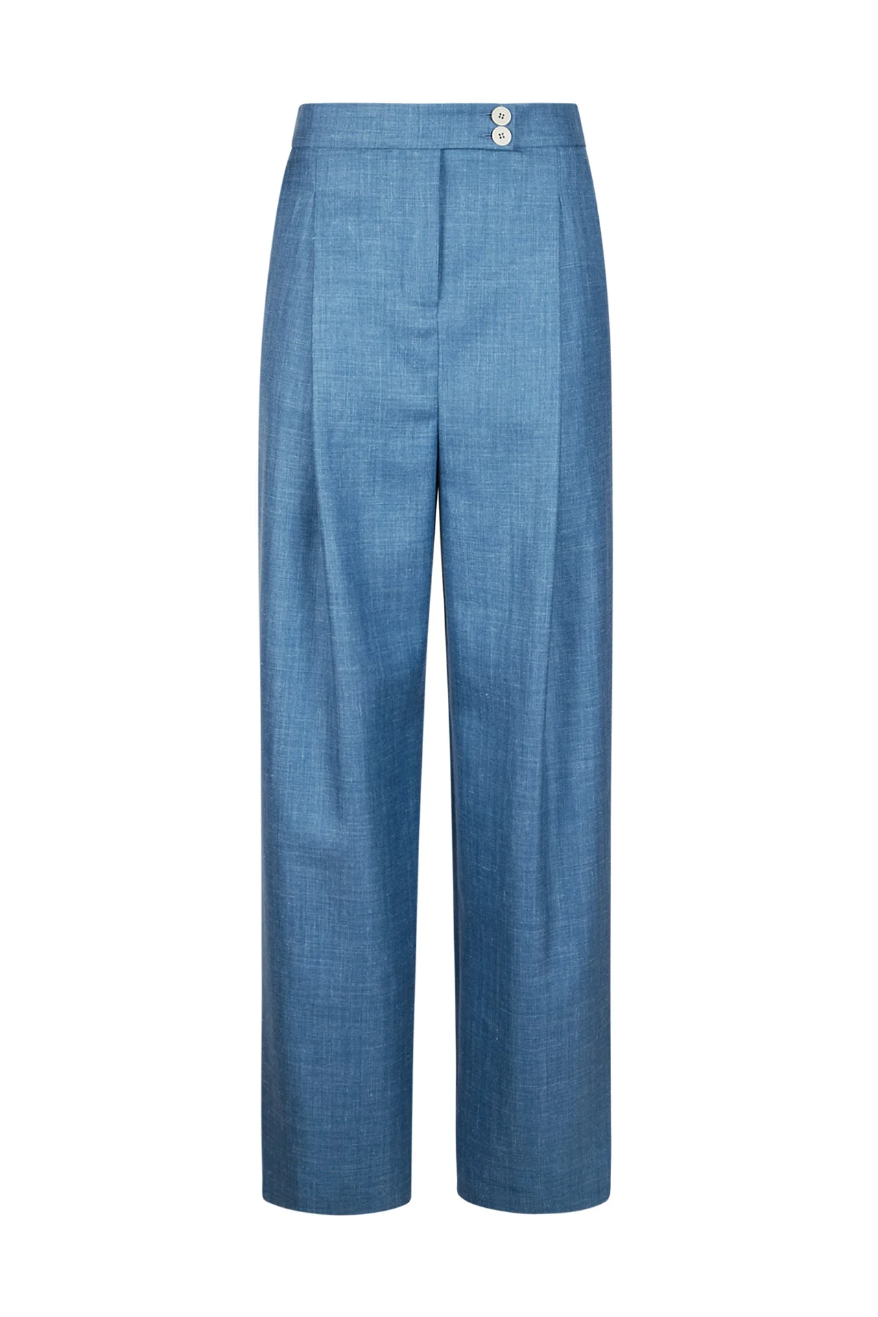Women's Wool Silk Linen Micro Herringbone Trousers | Eleventy