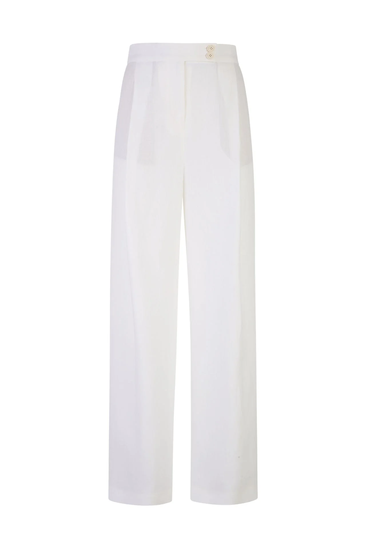 Women's High-Waisted Tailored 100% Linen Summer Pants | Eleventy - Image 5