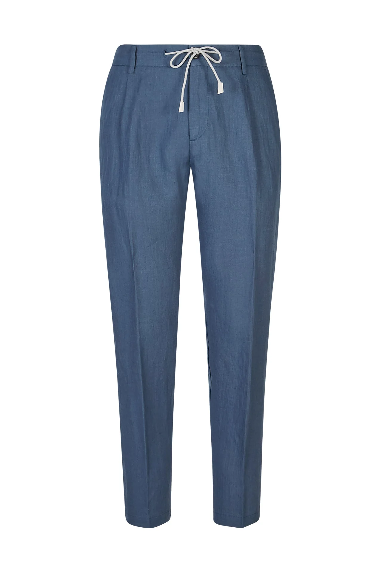 Men's Linen Jogger Trousers with Pleats and Drawstring | Eleventy - Image 5