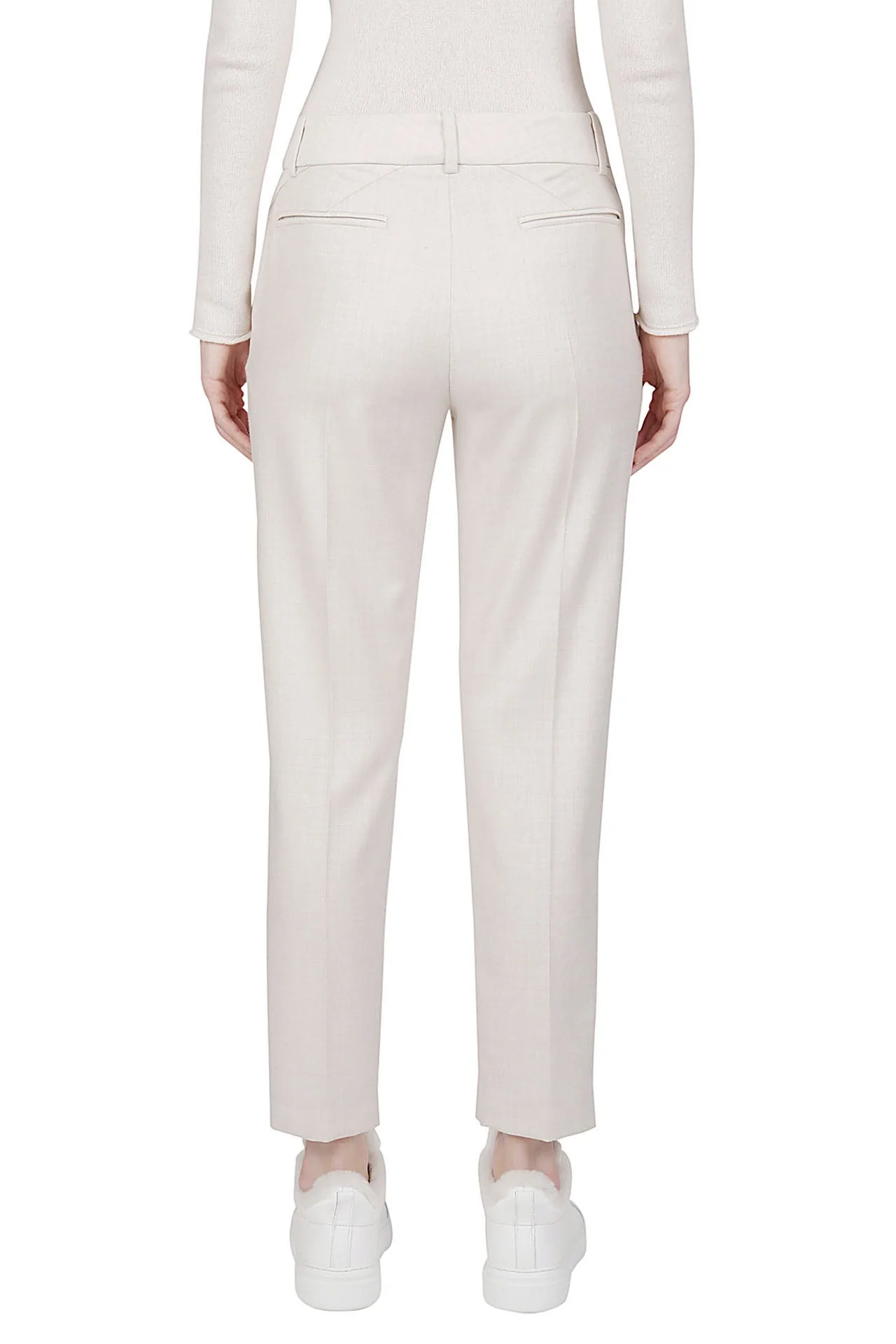 SLIM WOOL POLYAMIDE LUREX PANTS - Image 3