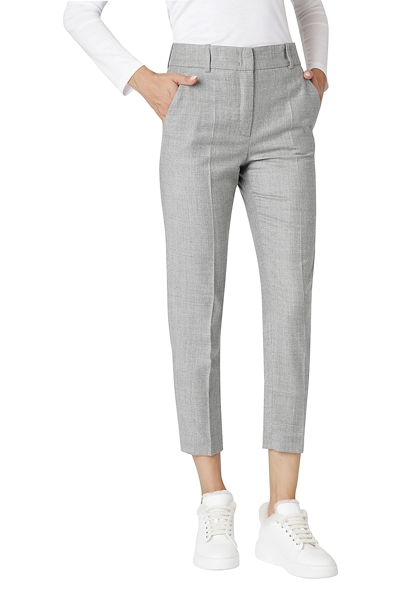 SLIM WOOL POLYAMIDE LUREX PANTS - Image 5