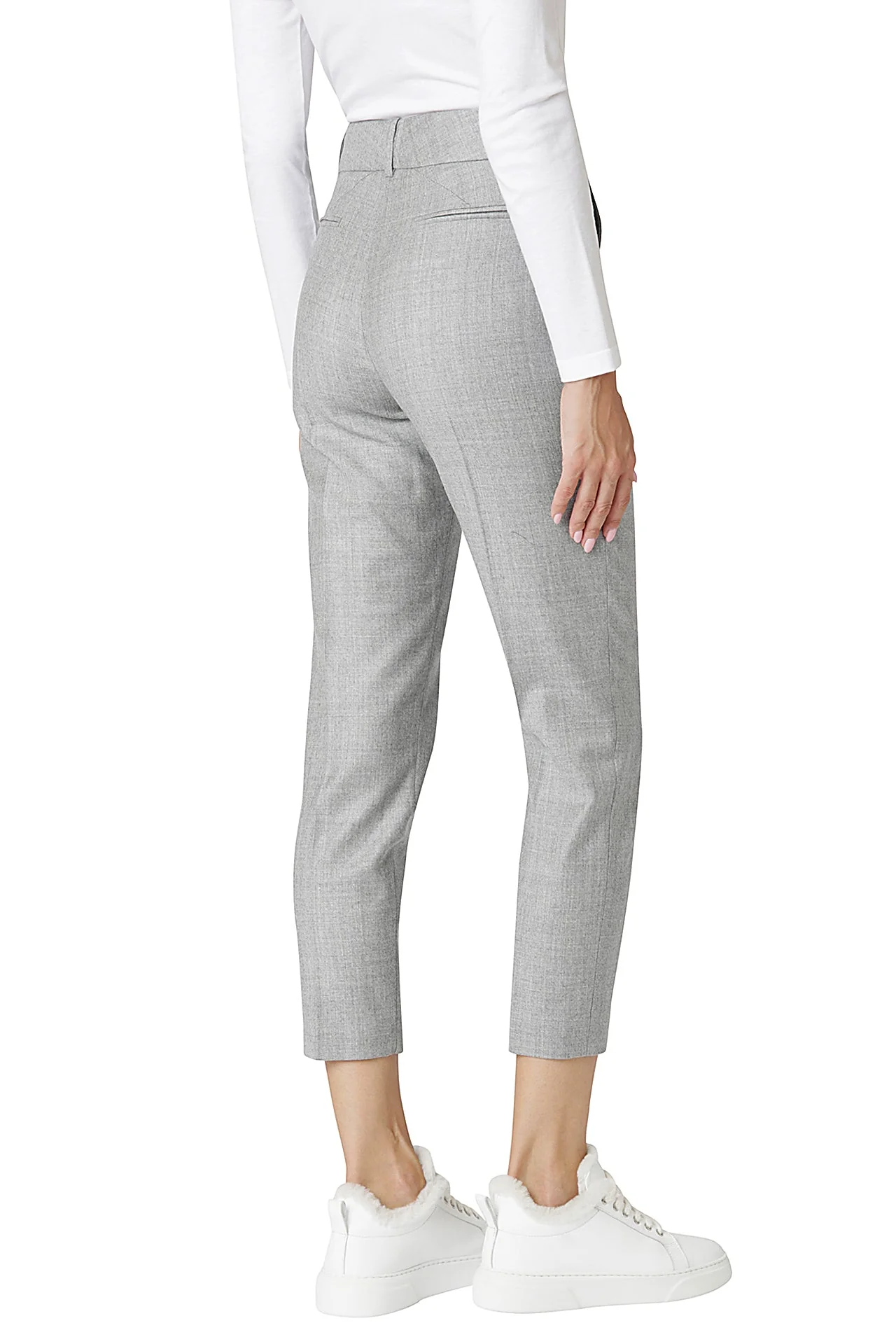 SLIM WOOL POLYAMIDE LUREX PANTS - Image 6