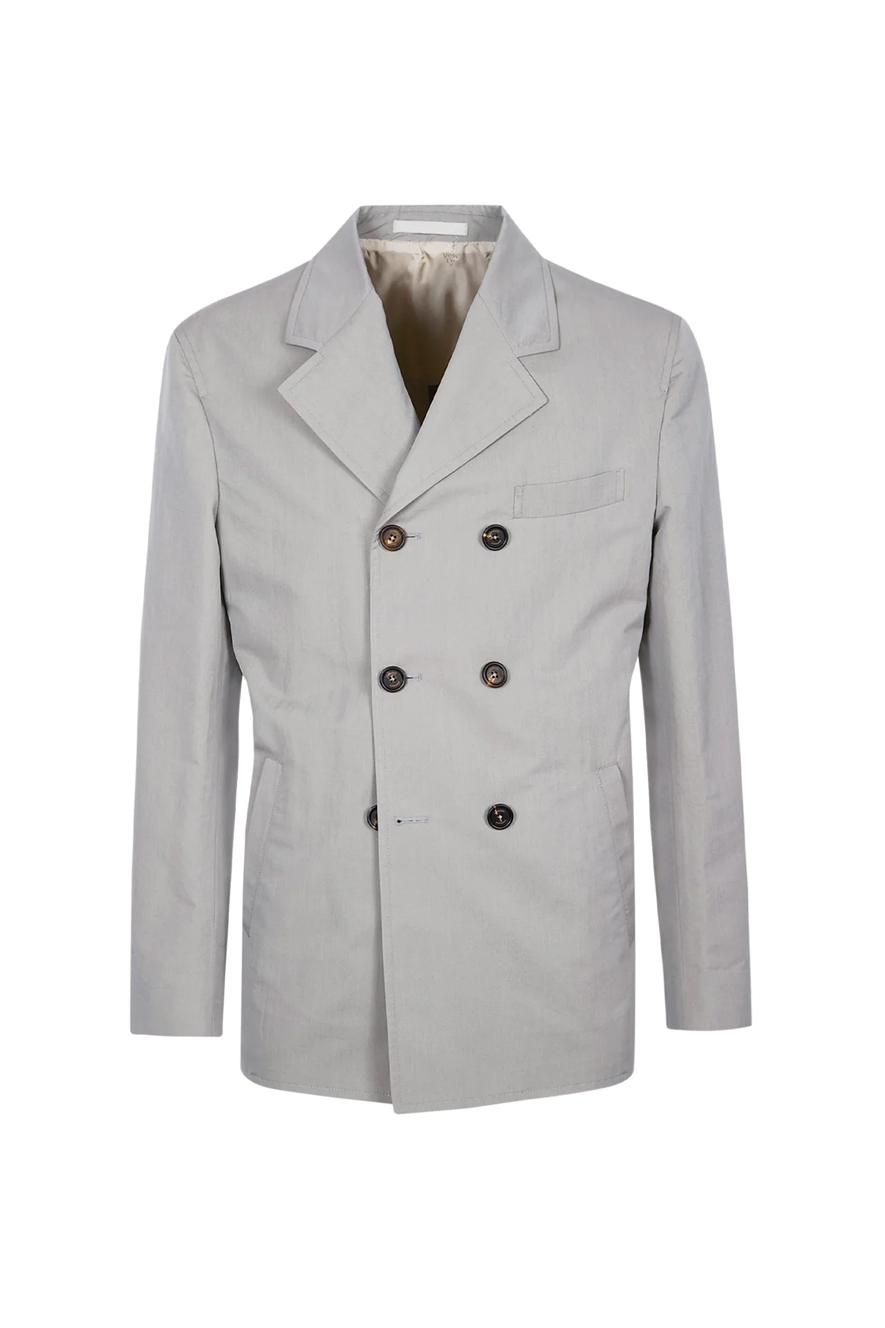Men's Double-Breasted Peacoat in Cotton and Silk Blend | Eleventy