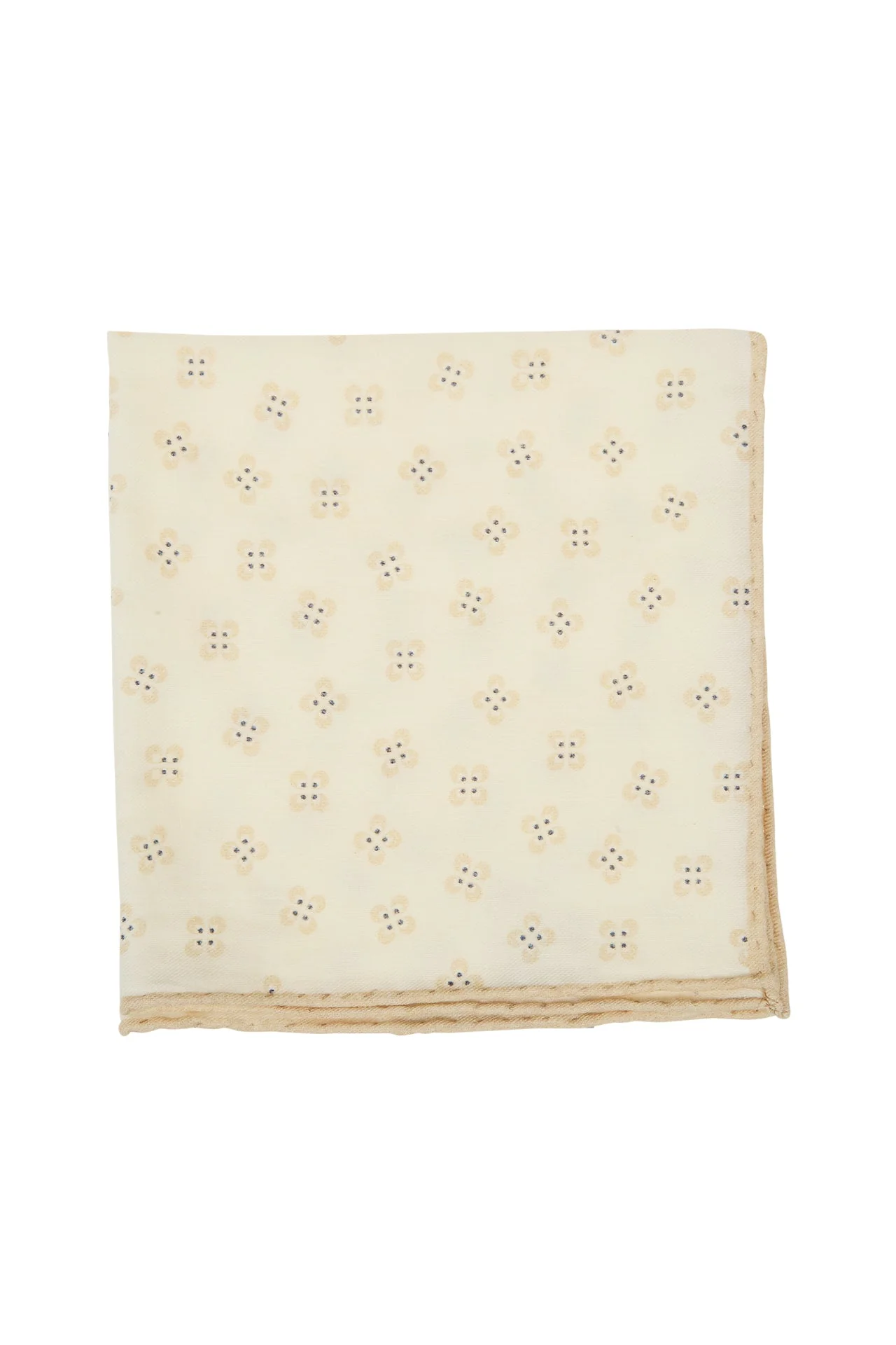 Wool and Cotton Pocket Square with Foliage Pattern | Eleventy