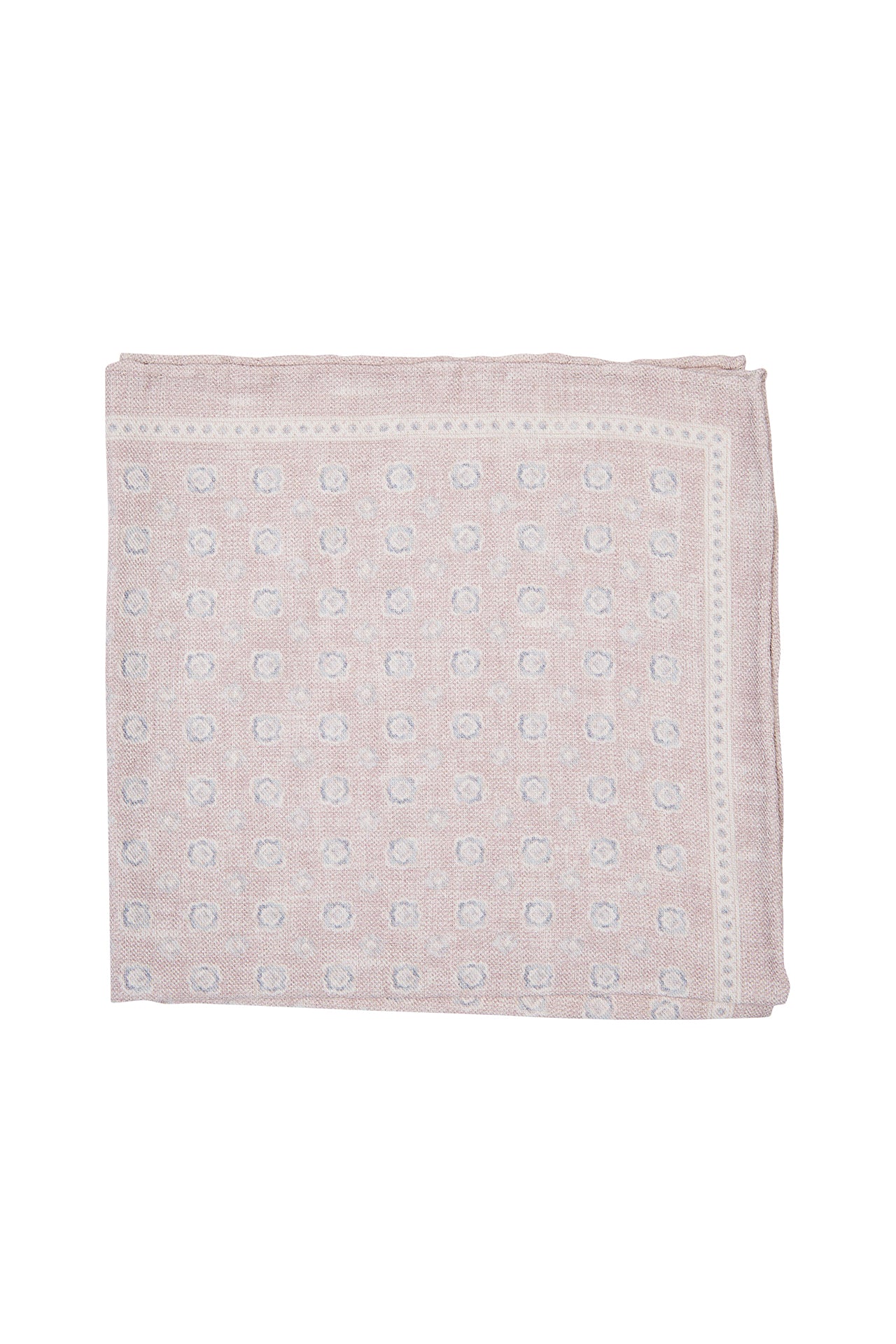Men's Wool and Cotton Muslin Pocket Square with Pattern | Eleventy