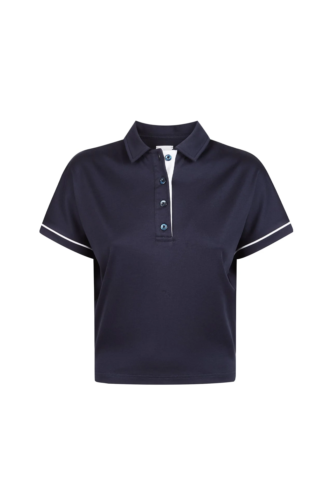 Women's Cotton Polo Shirts and T-Shirts with Contrast | Eleventy
