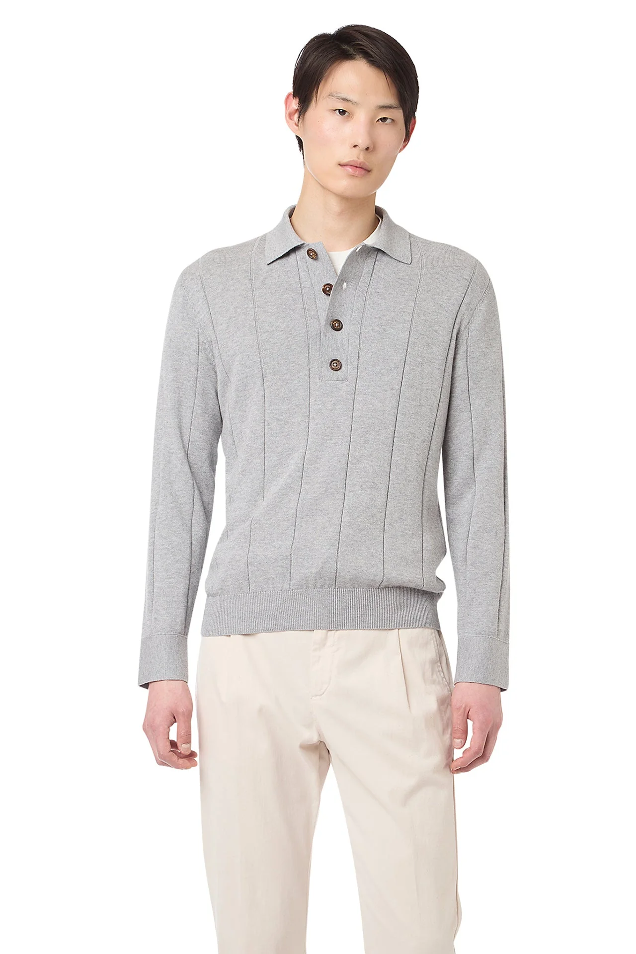 COTTON CASHMERE KNITTED POLO - Image 6