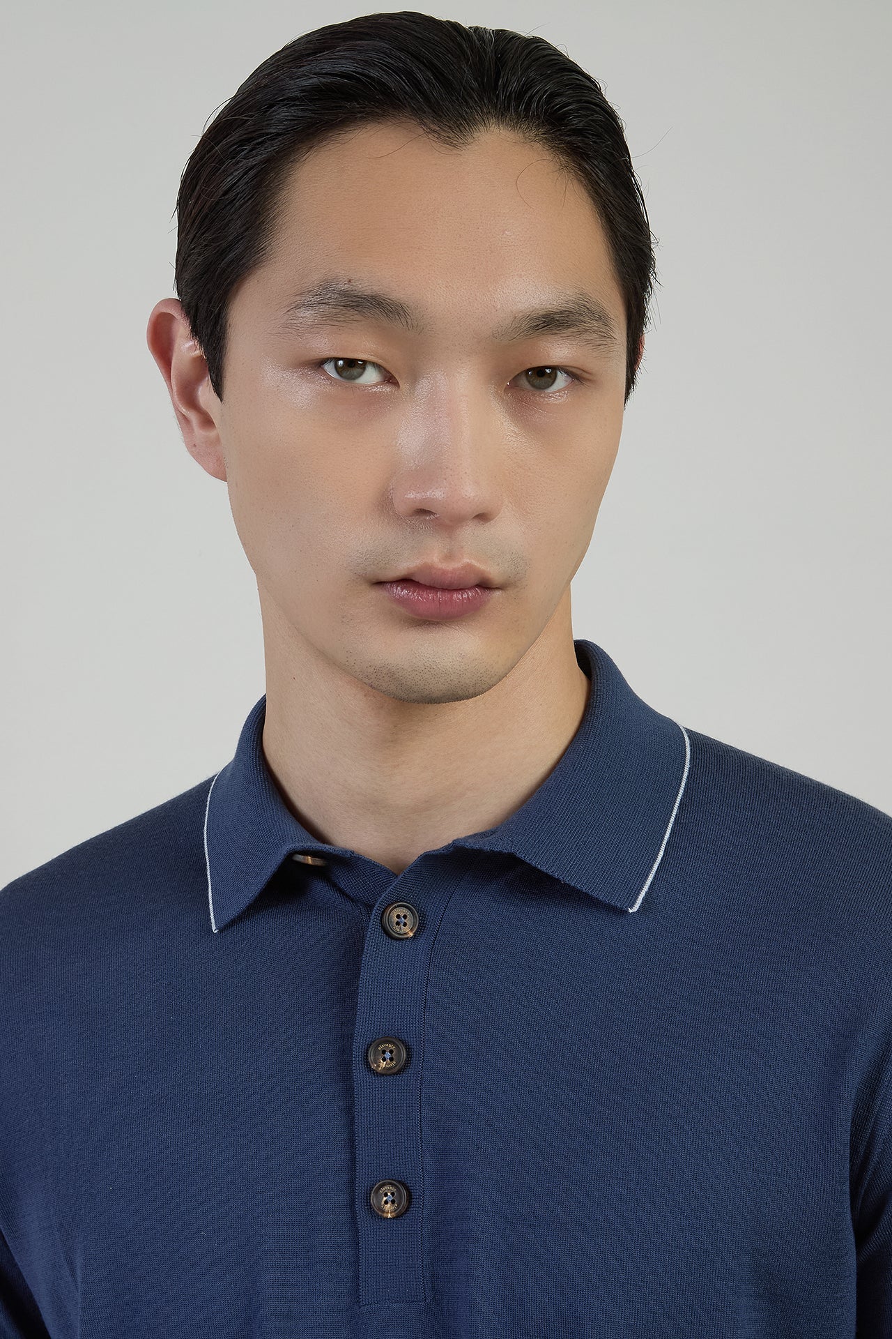 14 Micron Merino Wool Long-Sleeve Knitted Polo Shirt | Eleventy - Image 4