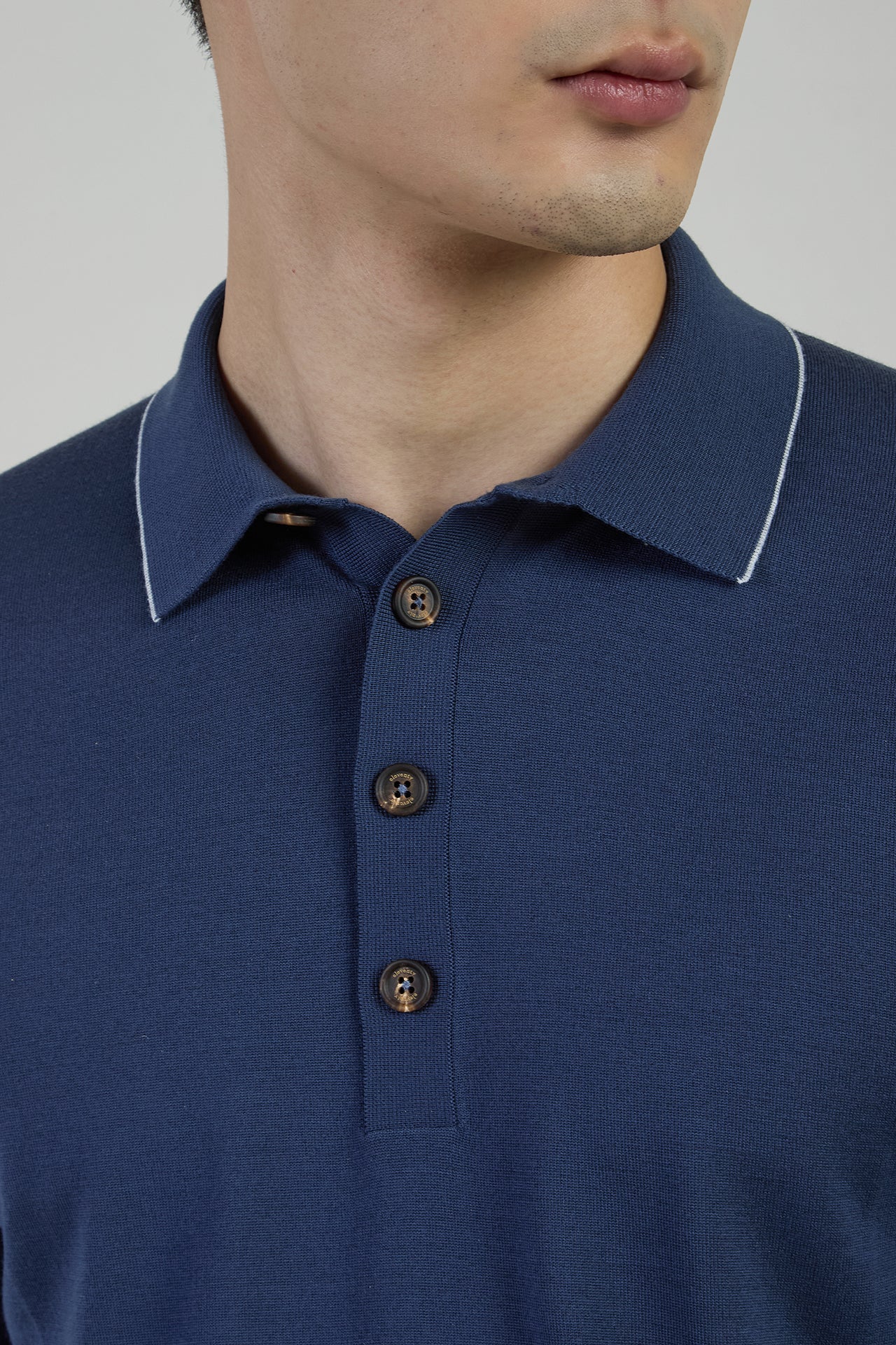 14 Micron Merino Wool Long-Sleeve Knitted Polo Shirt | Eleventy - Image 5