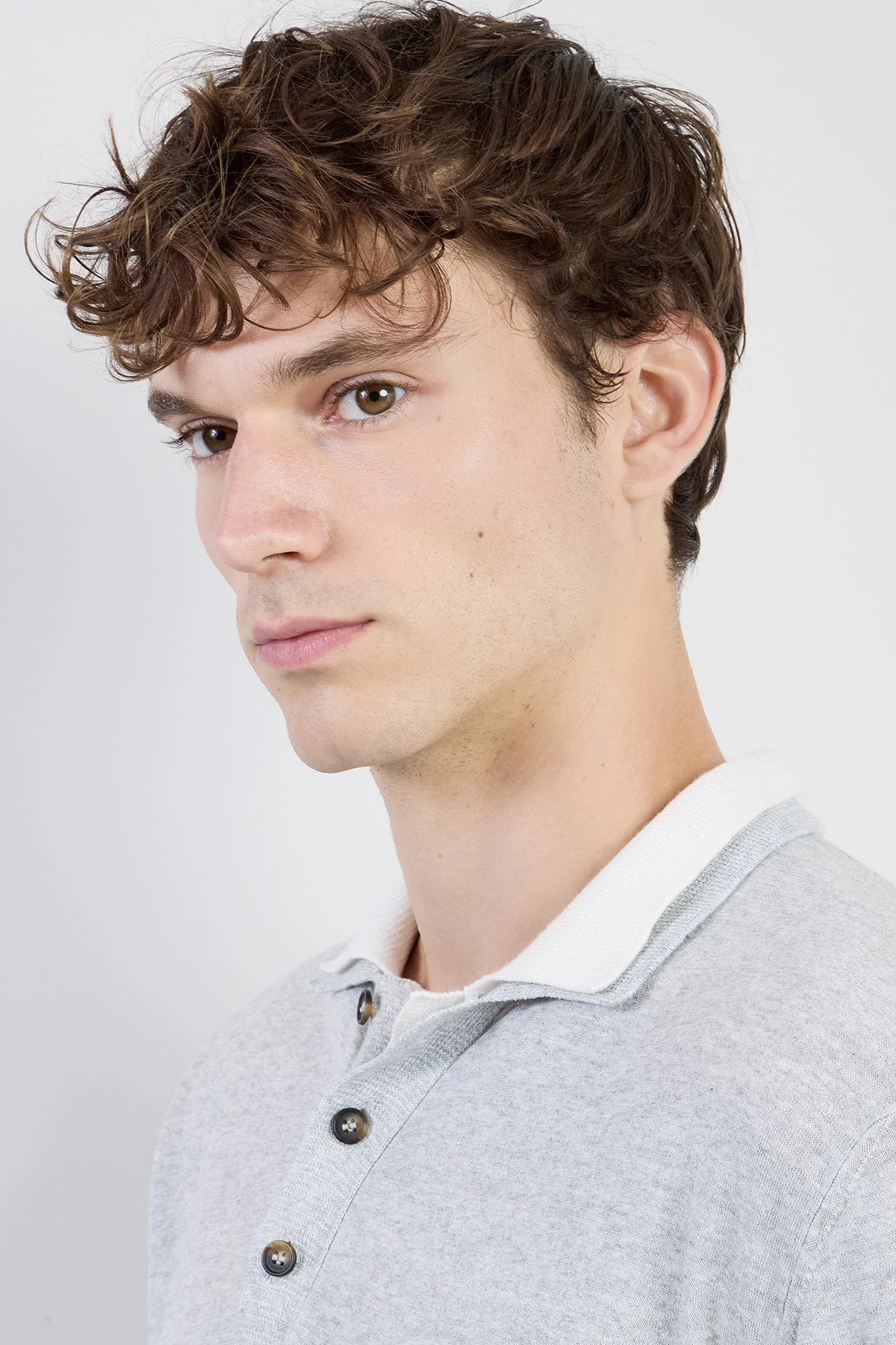 Men's Linen and Cashmere Knitted Polo Shirt | Eleventy - Image 4